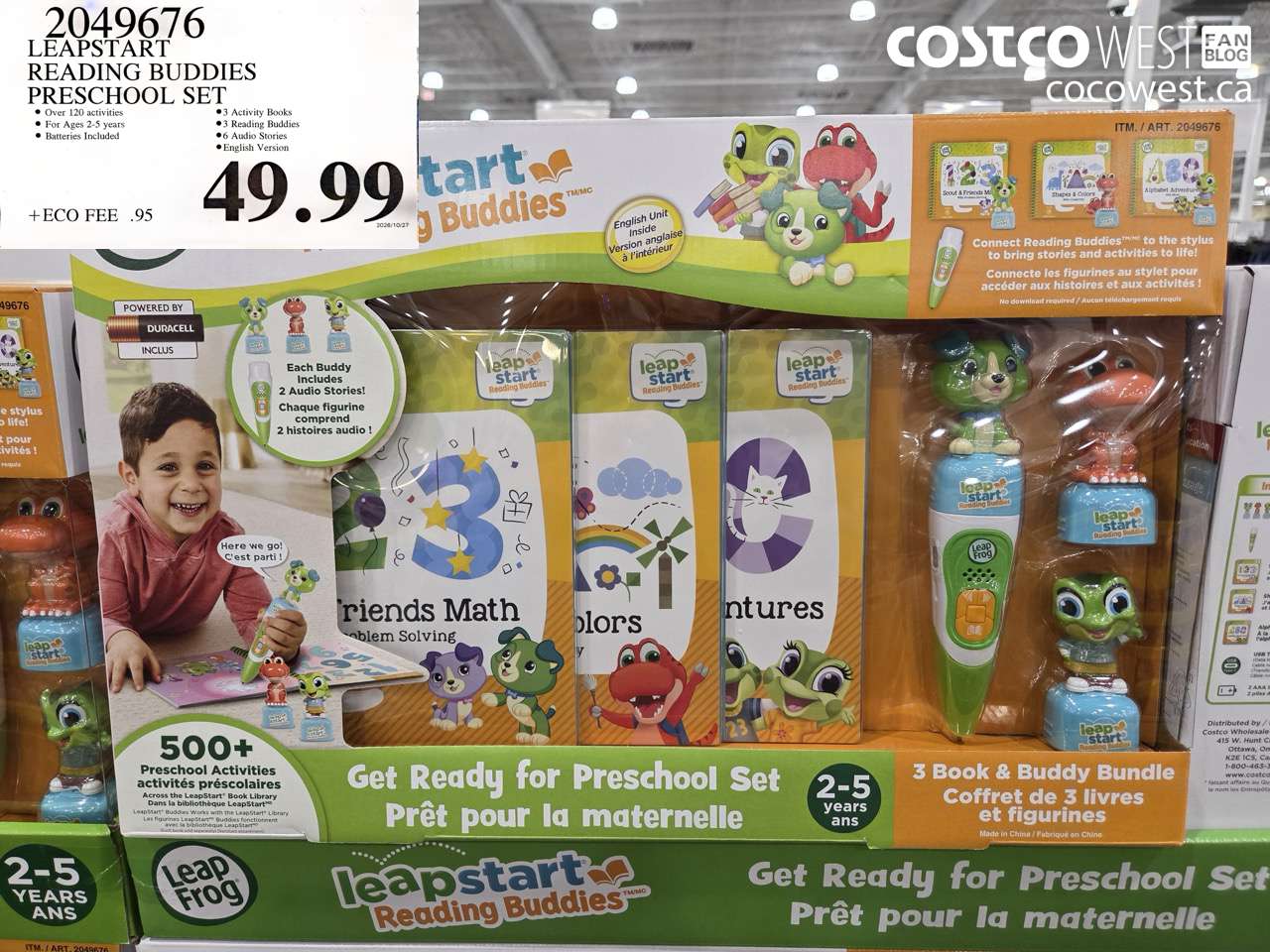 2049676 LEAPSTART READING BUDDIES PRESCHOOL SET $49.99