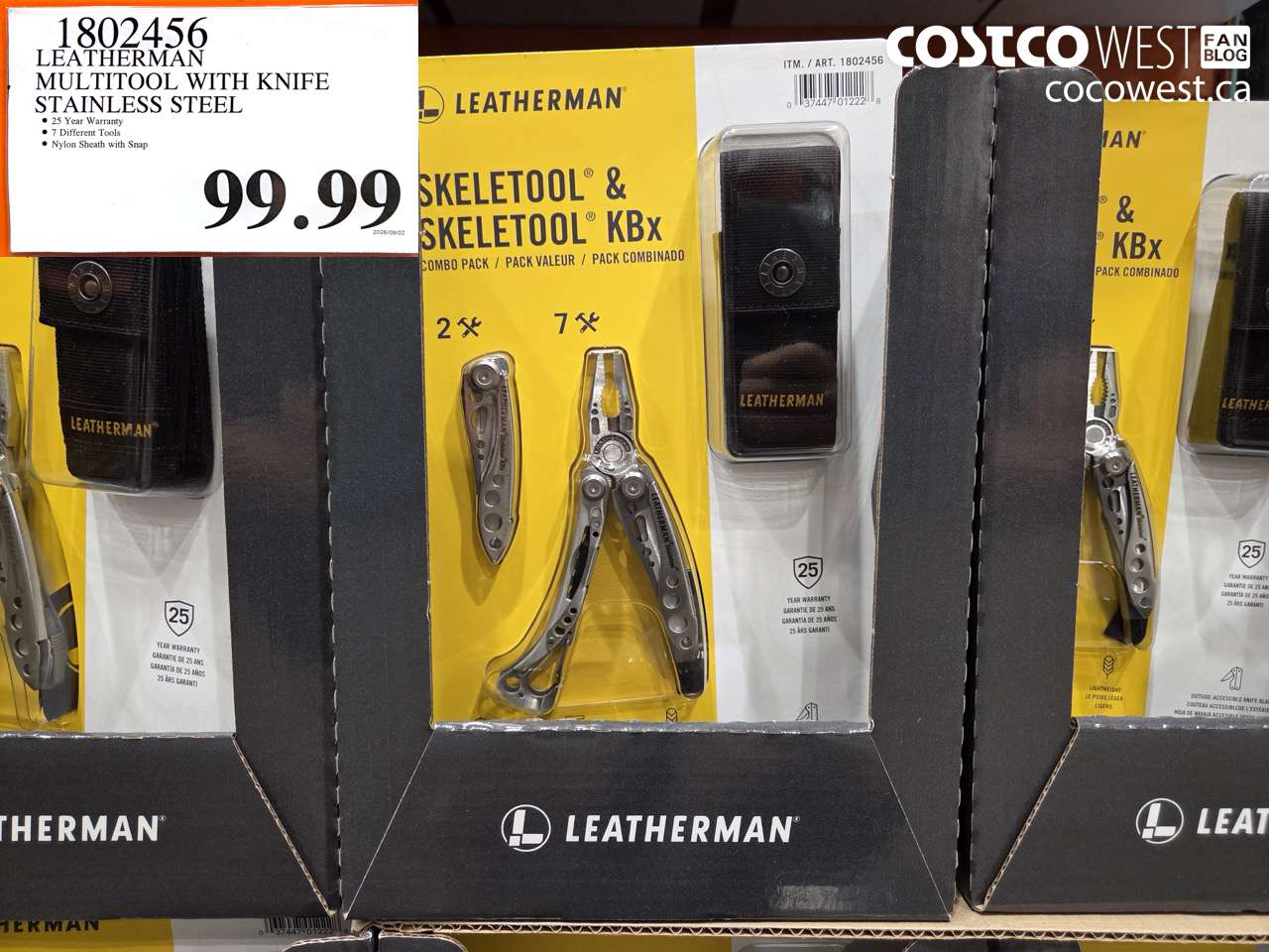 1802456 LEATHERMAN MULTITOOL WITH KNIFE STAINLESS STEEL $99.99