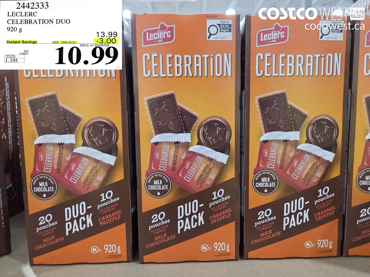2442333 LECLERC CELEBRATION DUO 920 G ($3.00 INSTANT SAVINGS EXPIRES ON 2026-10-25) $10.99