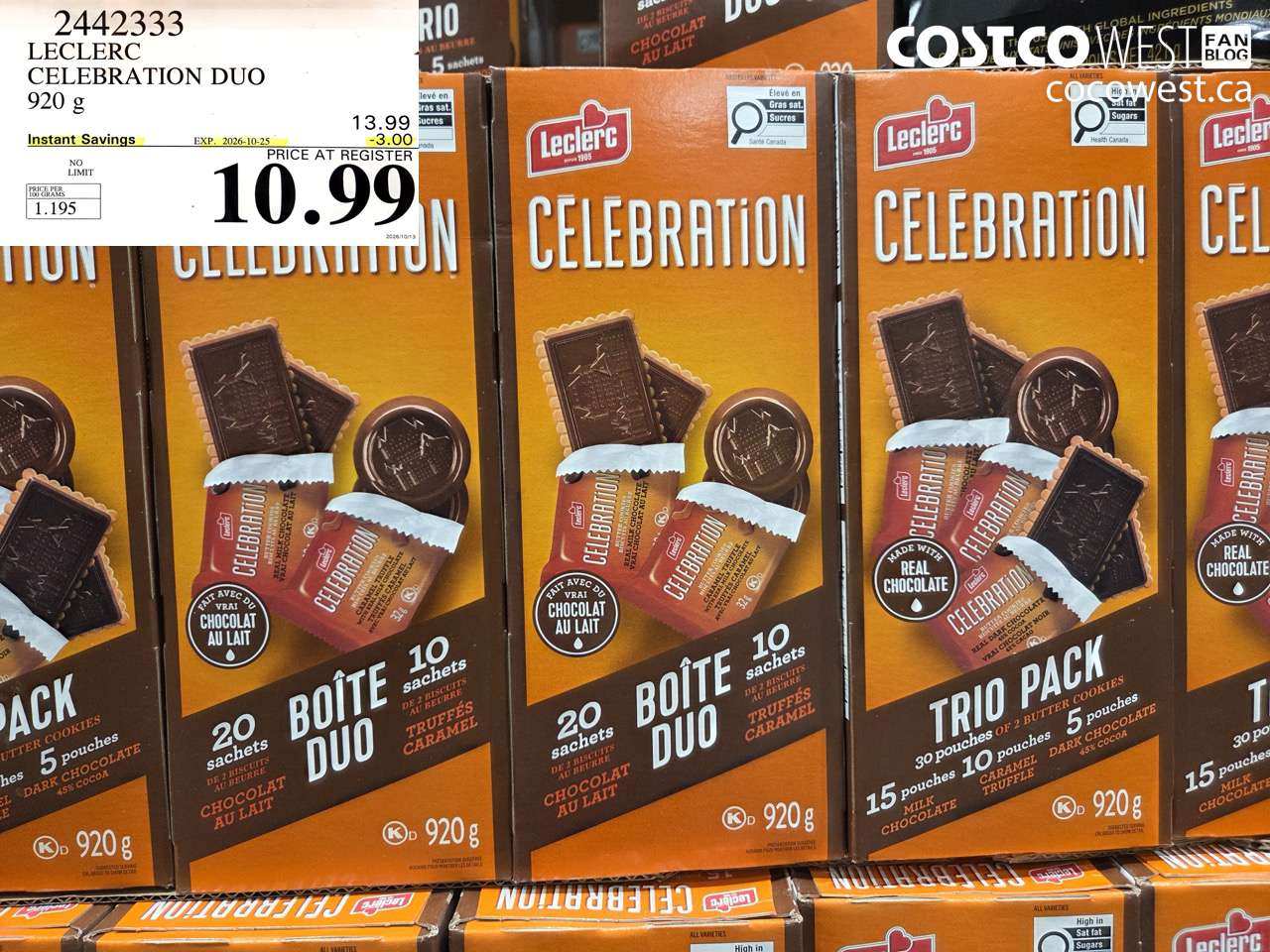 2442333 LECLERC CELEBRATION DUO 920 G ($3.00 INSTANT SAVINGS EXPIRES ON 2026-10-25) $10.99