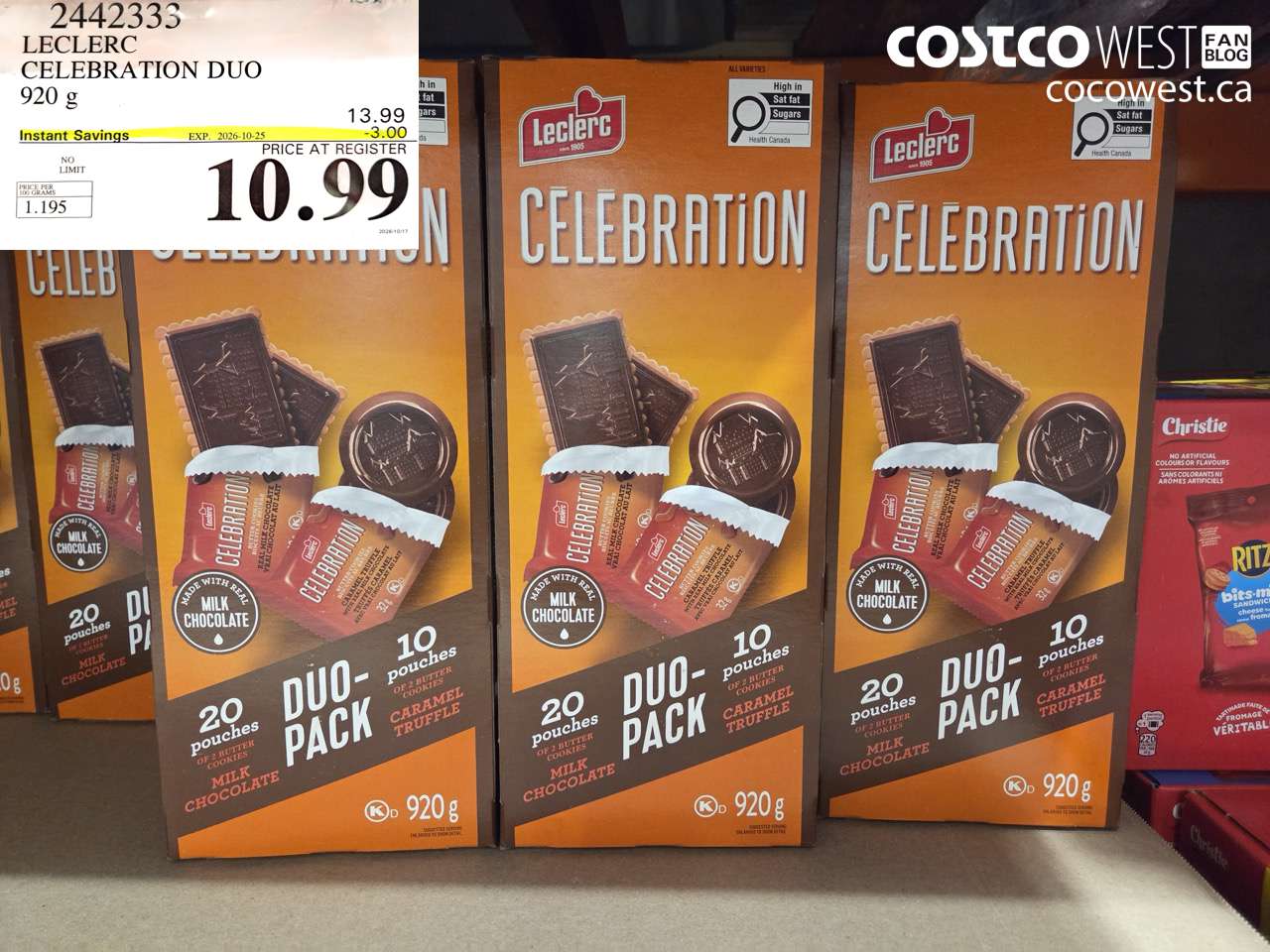 2442333 LECLERC CELEBRATION DUO 920 G ($3.00 INSTANT SAVINGS EXPIRES ON 2026-10-25) $10.99