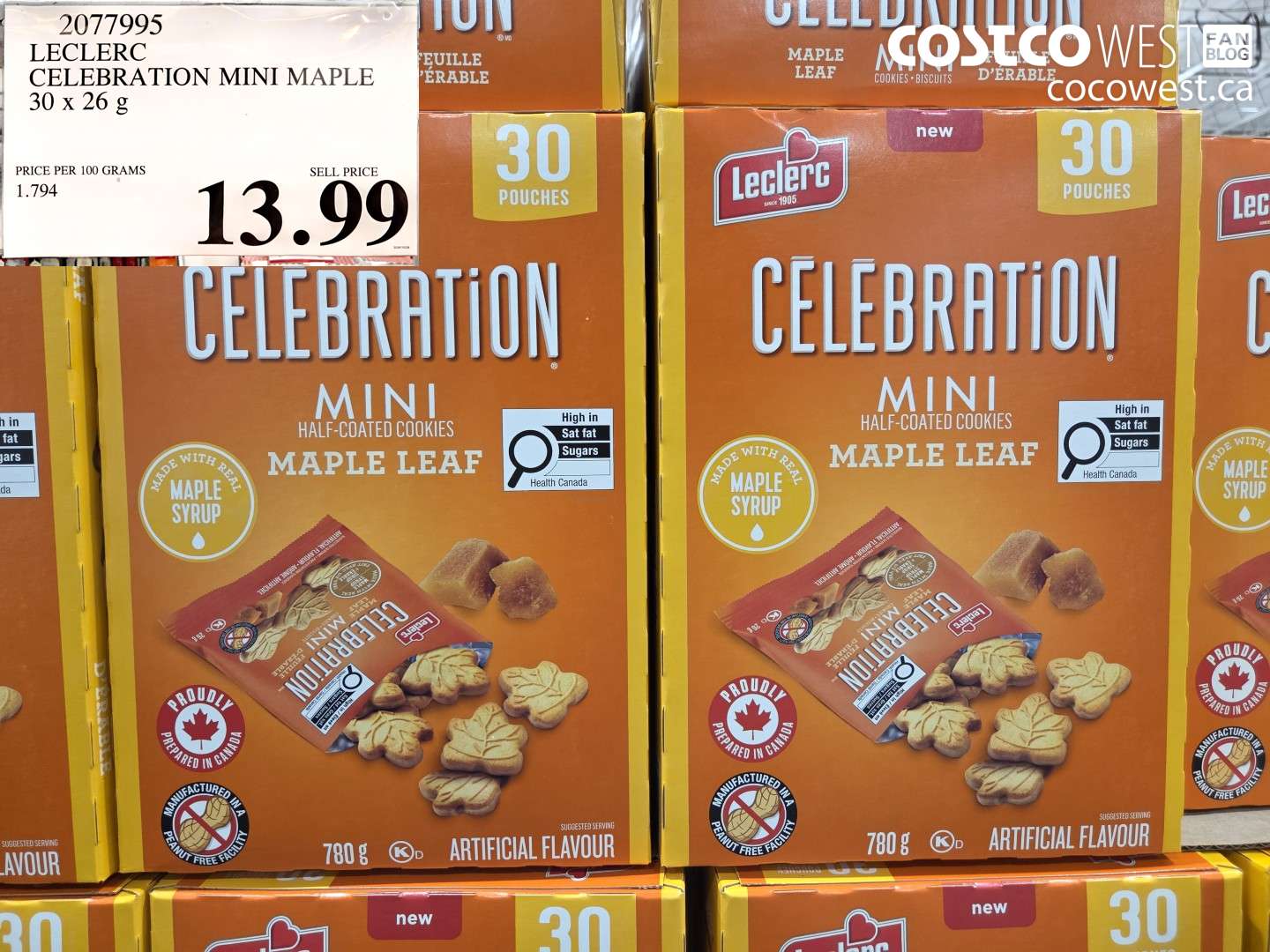 2077995 LECLERC CELEBRATION MINI MAPLE 30 X 26 G $13.99