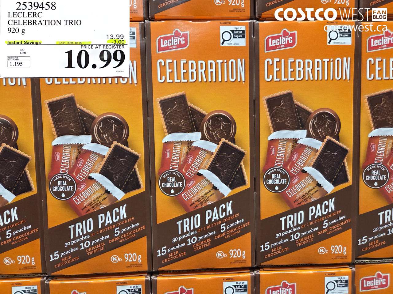 2539458 LECLERC CELEBRATION TRIO 920 G ($3.00 INSTANT SAVINGS EXPIRES ON 2026-10-25) $10.99