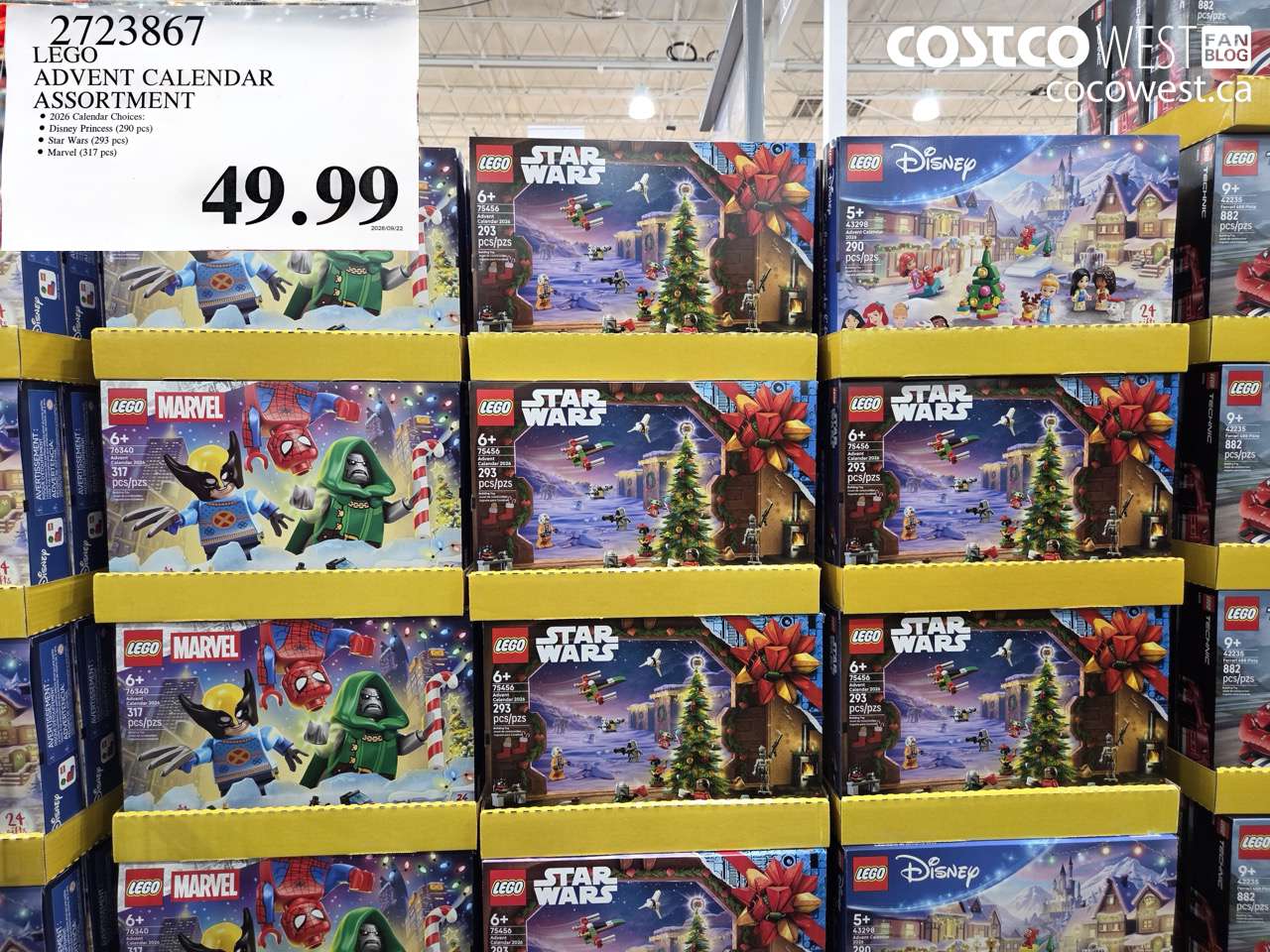 2723867 LEGO ADVENT CALENDAR ASSORTMENT $49.99