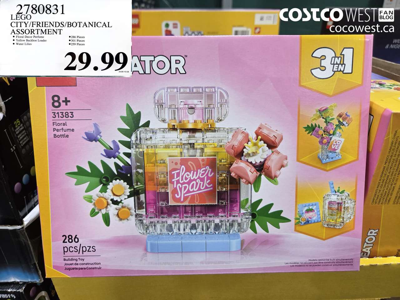 2780831 LEGO CITY/FRIENDS/BOTANICAL ASSORTMENT $29.99