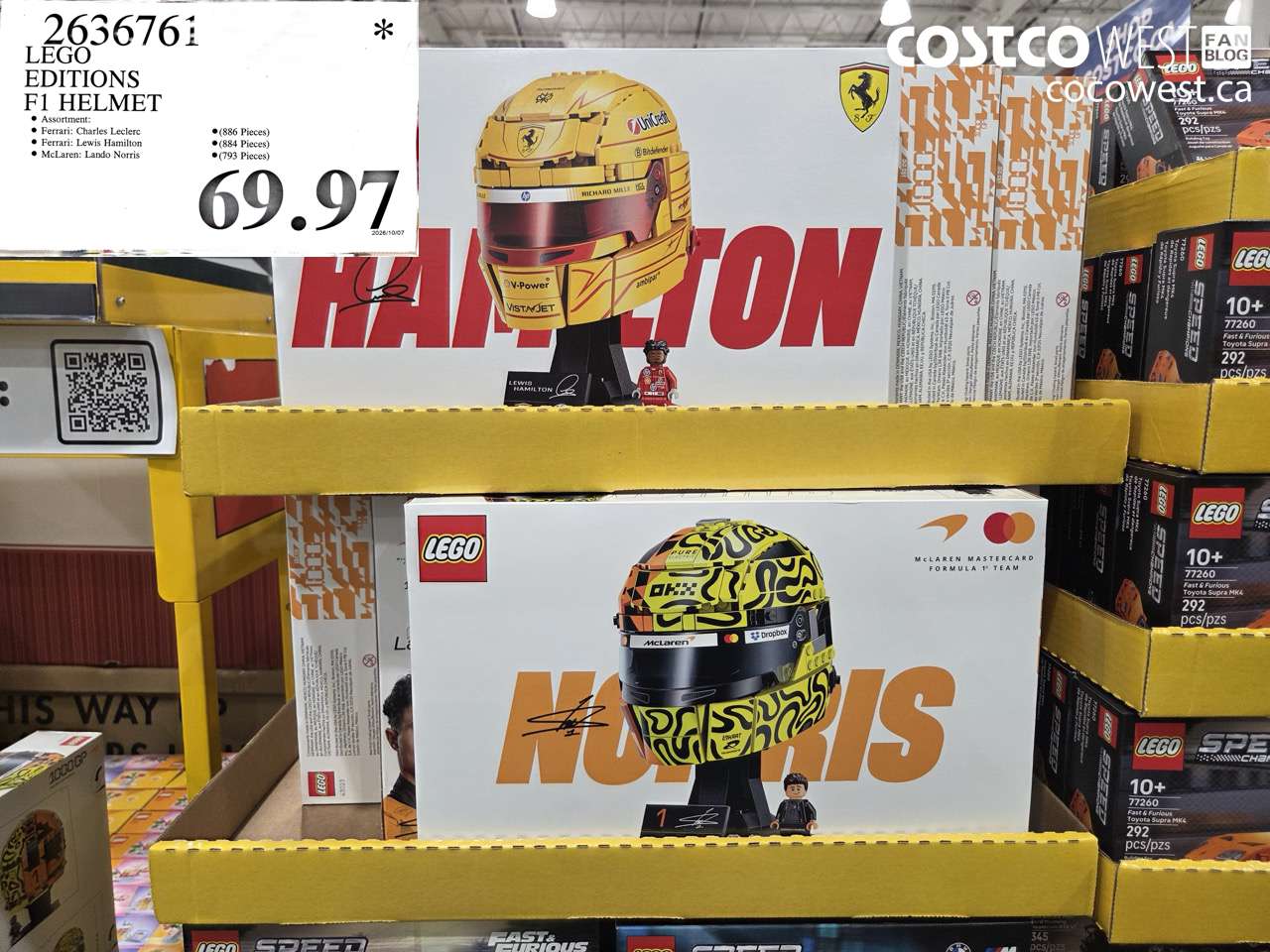 2636761 LEGO EDITIONS F1 HELMET $69.97