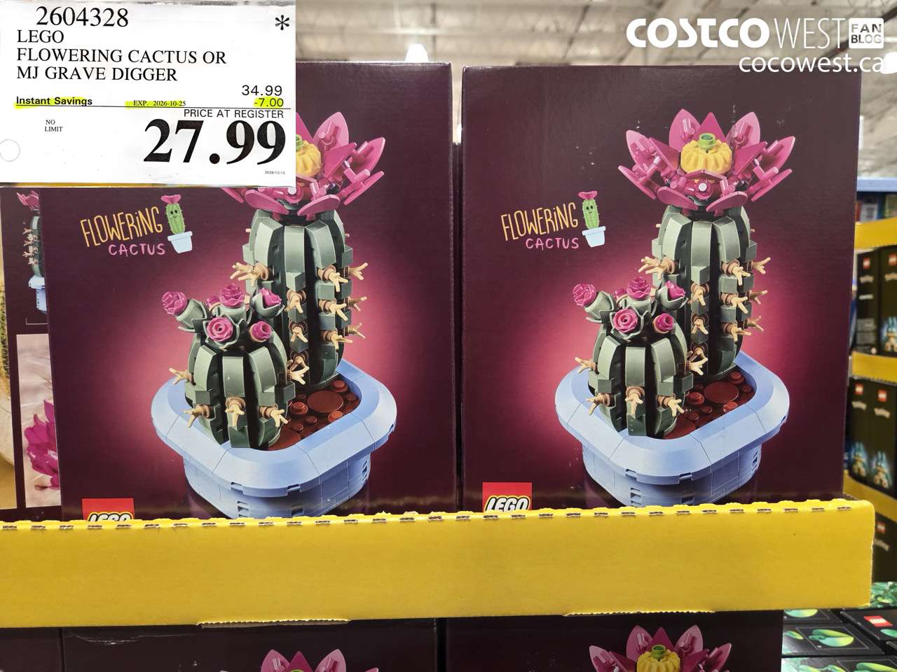 2604328 LEGO FLOWERING CACTUS OR MJ GRAVE DIGGER ($7.00 INSTANT SAVINGS EXPIRES ON 2026-10-25) $27.99