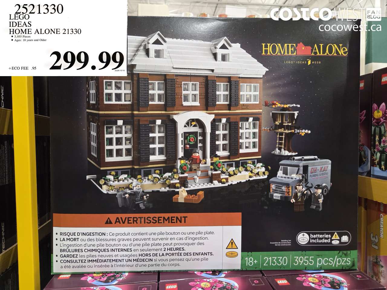 2521330 LEGO IDEAS HOME ALONE 21330 $299.99