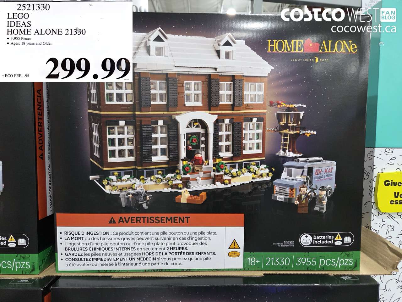 2521330 LEGO IDEAS HOME ALONE 21330 $299.99