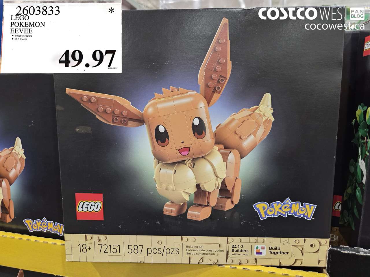 2603833 LEGO POKEMON EEVEE $49.97