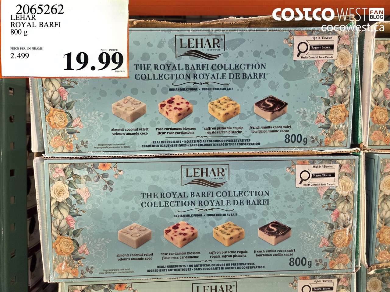 2065262 LEHAR ROYAL BARFI 800 G $19.99