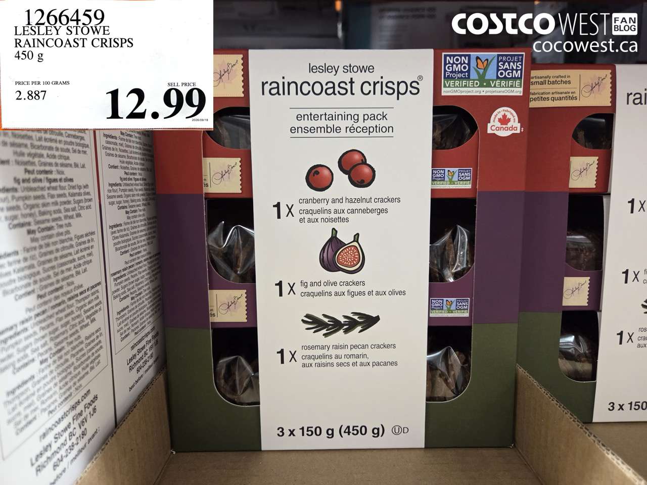 1266459 LESLEY STOWE RAINCOAST CRISPS 450 G $12.99