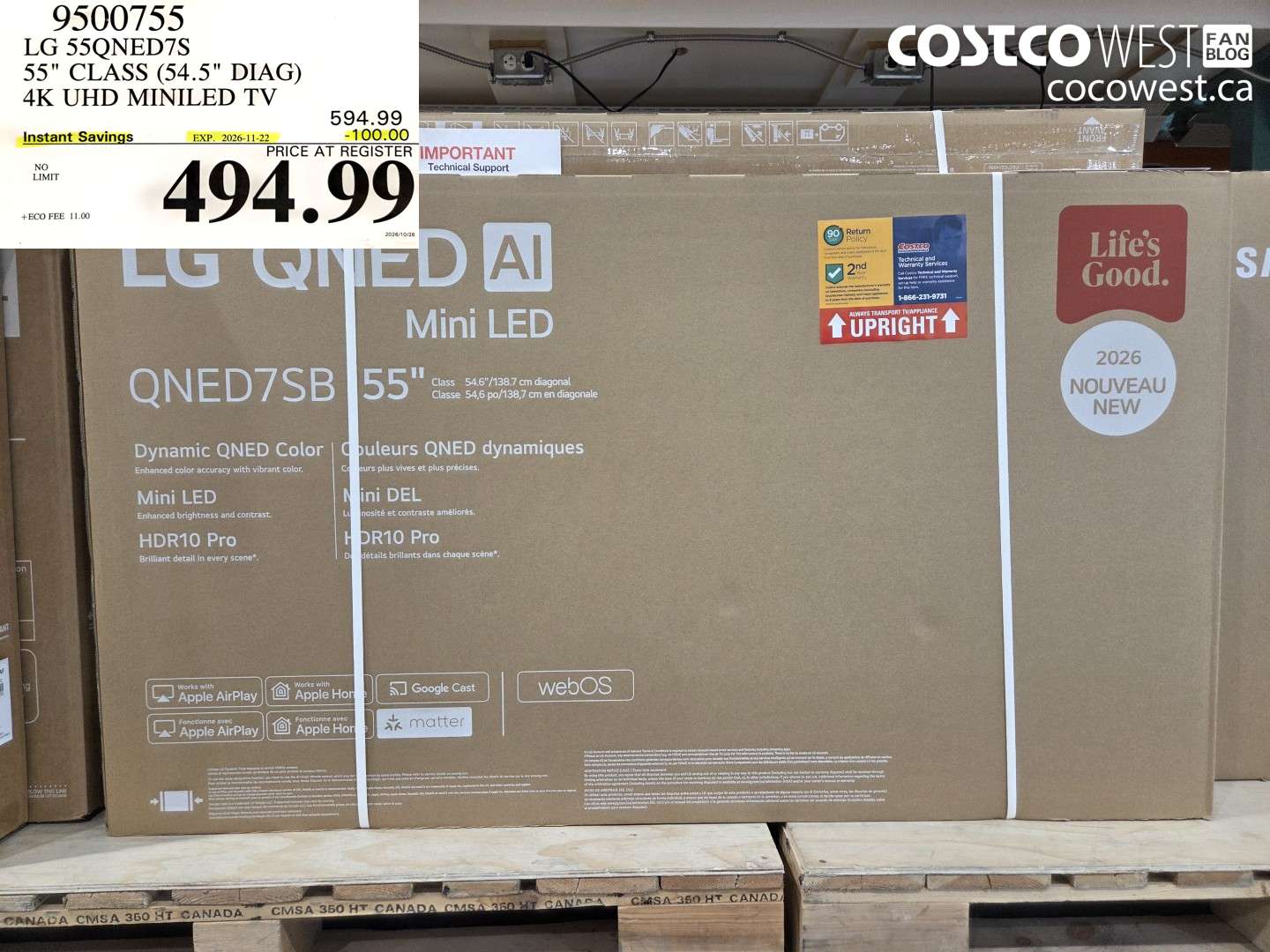 9500755 LG 55QNED7S 55