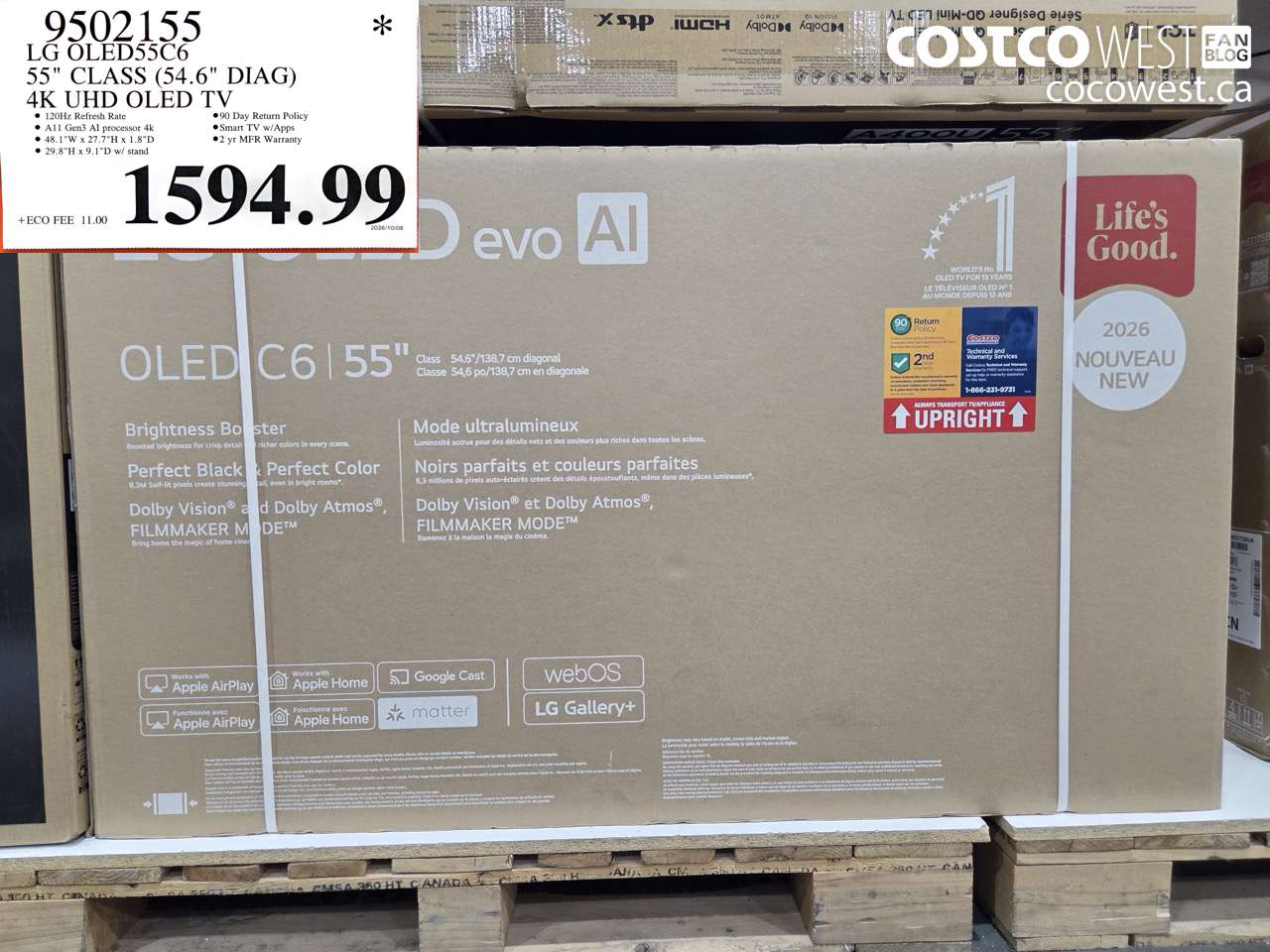 9502155 LG OLED55C6 55