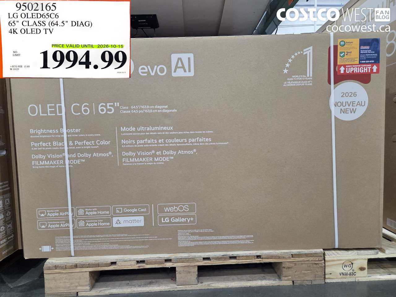 9502165 LG OLED65C6 65