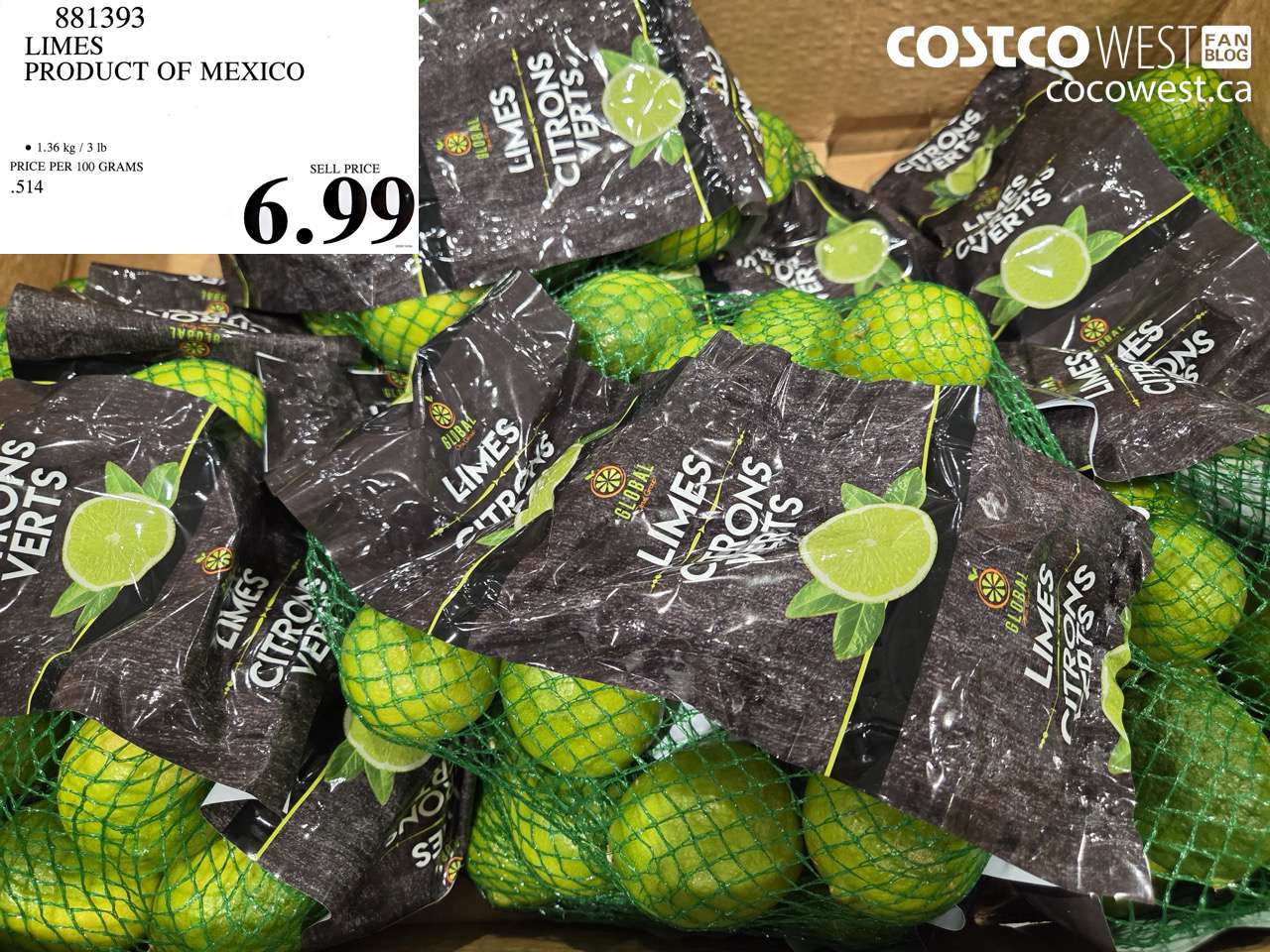881393 LIMES PRODUCT OF MEXICO $6.99