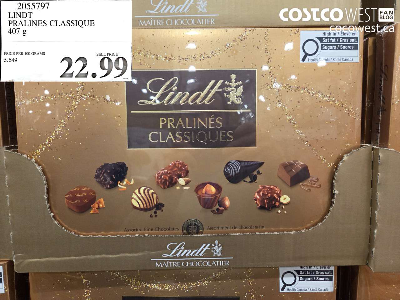 2055797 LINDT PRALINES CLASSIQUE 407 G $22.99