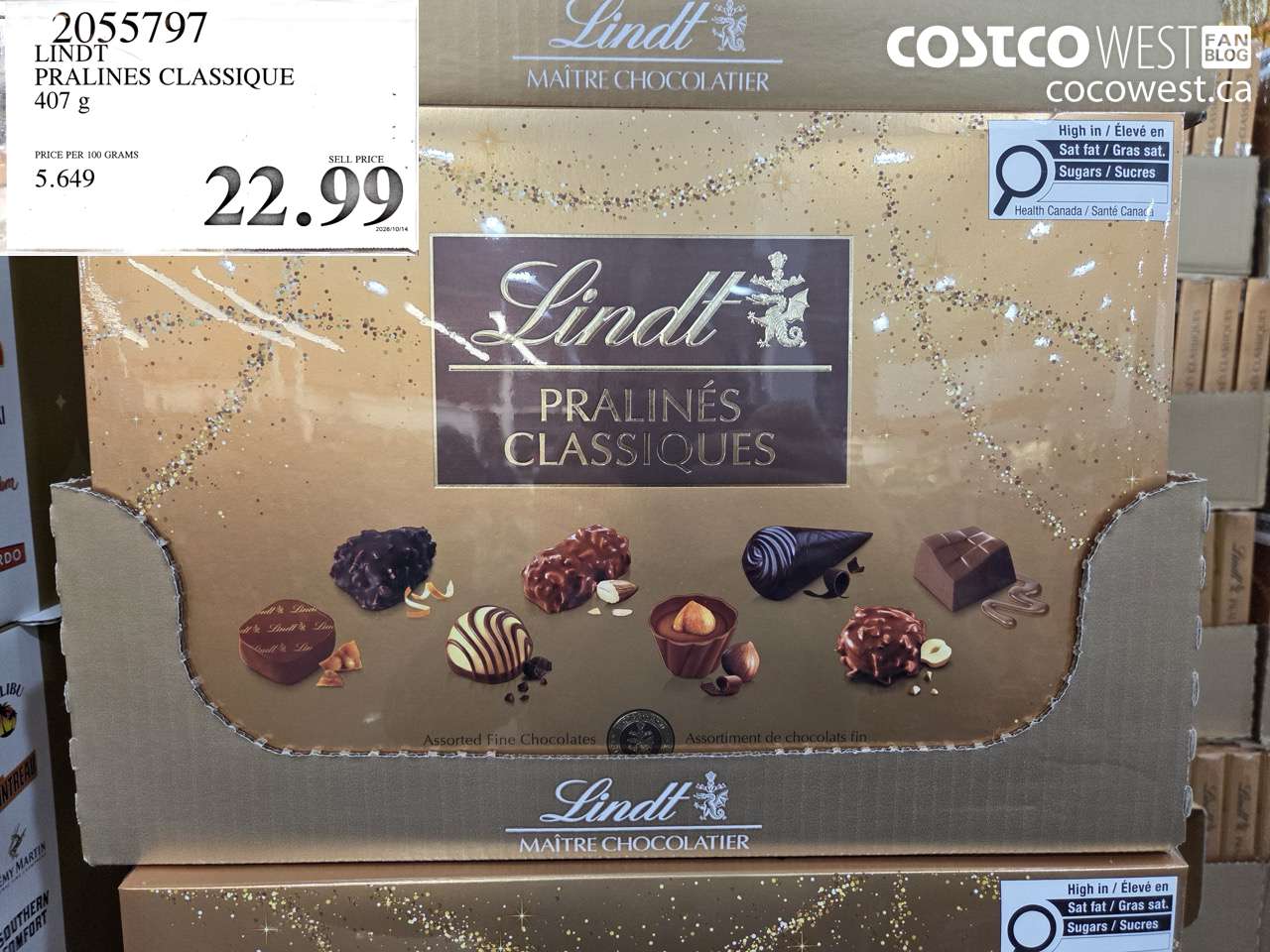 2055797 LINDT PRALINES CLASSIQUE 407 G $22.99
