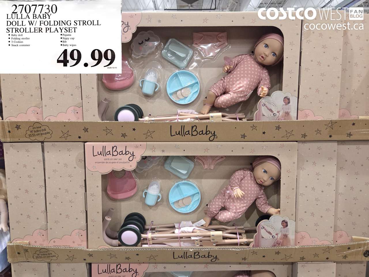 2707730 LULLA BABY DOLL W/ FOLDING STROLL STROLLER PLAYSET $49.99