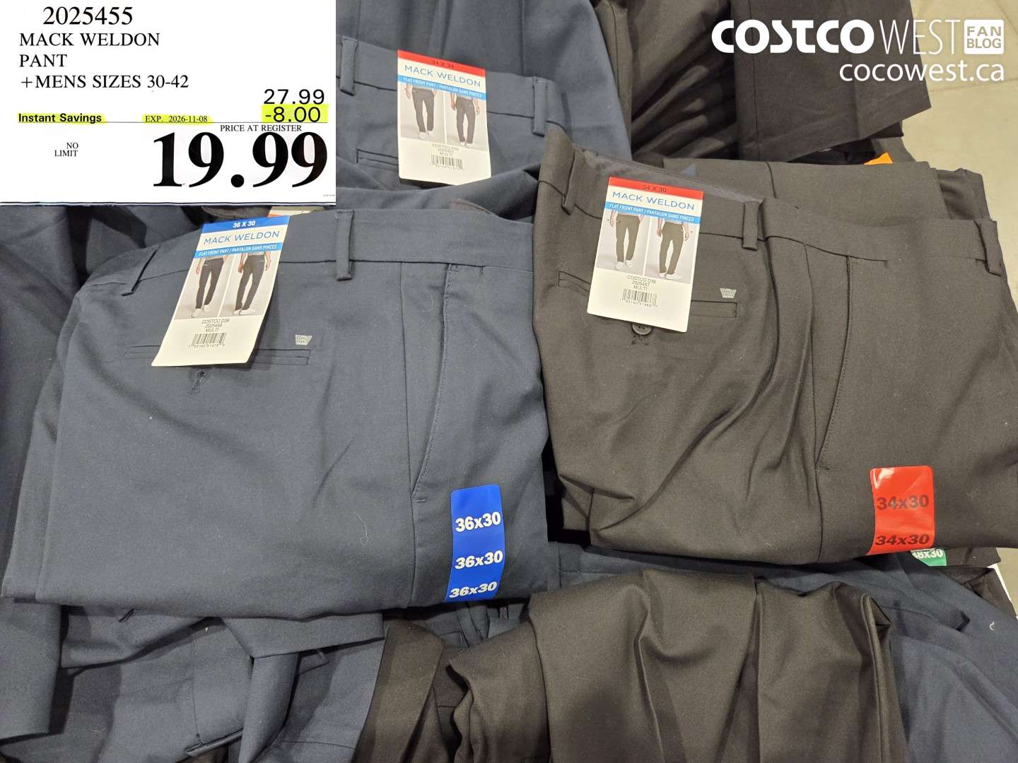 2025455 MACK WELDON PANT MENS SIZES 30-42 ($8.00 INSTANT SAVINGS EXPIRES ON 2026-11-08) $19.99