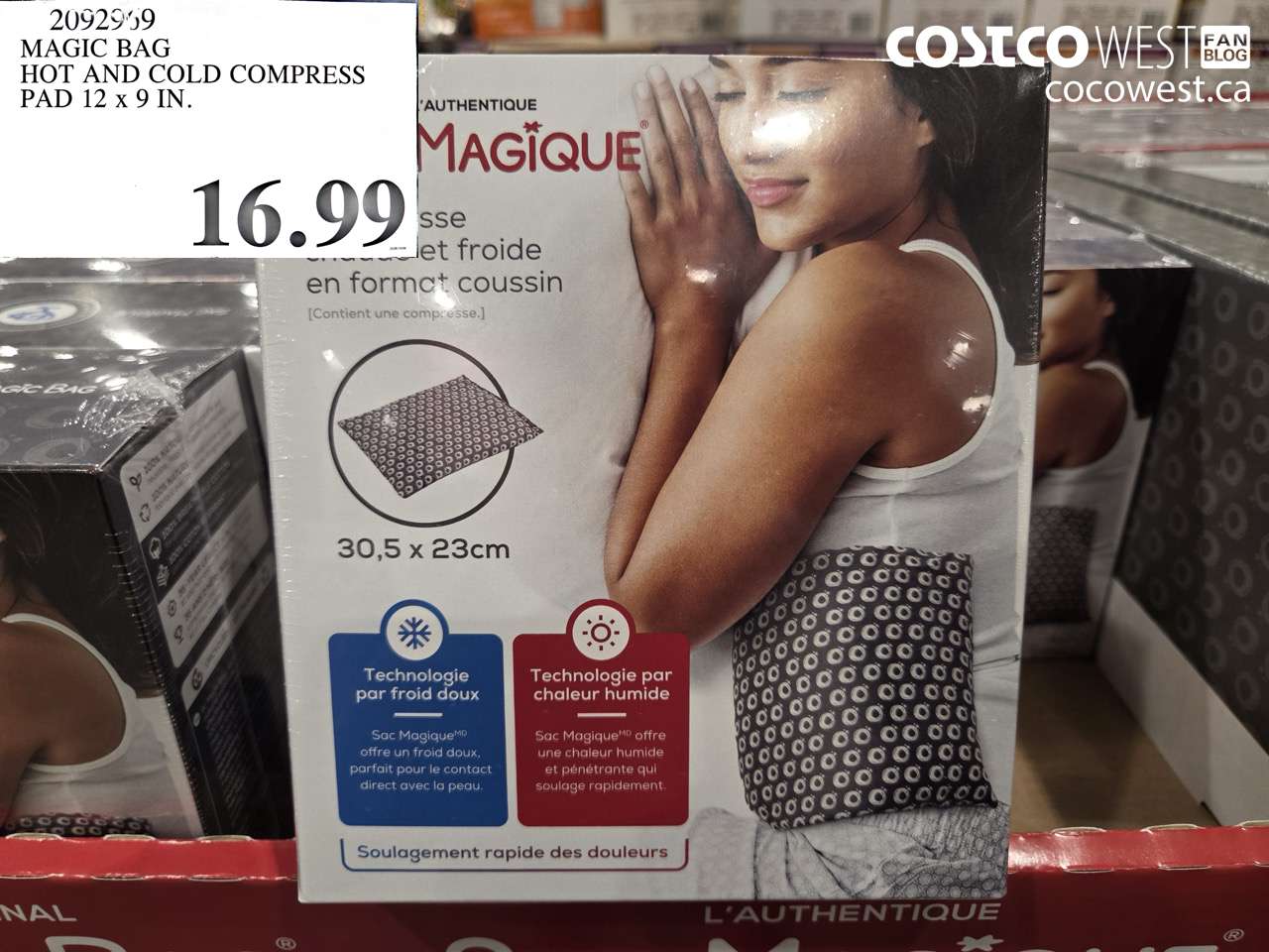 2092959 MAGIC BAG HOT AND COLD COMPRESS PAD 12 X 9 IN. $16.99