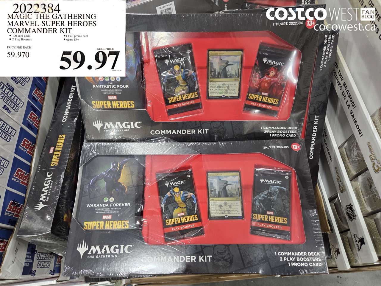 2022384 MAGIC THE GATHERING MARVEL SUPER HEROES COMMANDER KIT $59.97