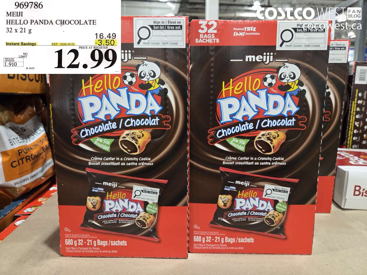 969786 MEIJI HELLO PANDA CHOCOLATE 32 X 21 G ($3.50 INSTANT SAVINGS EXPIRES ON 2026-10-25) $12.99