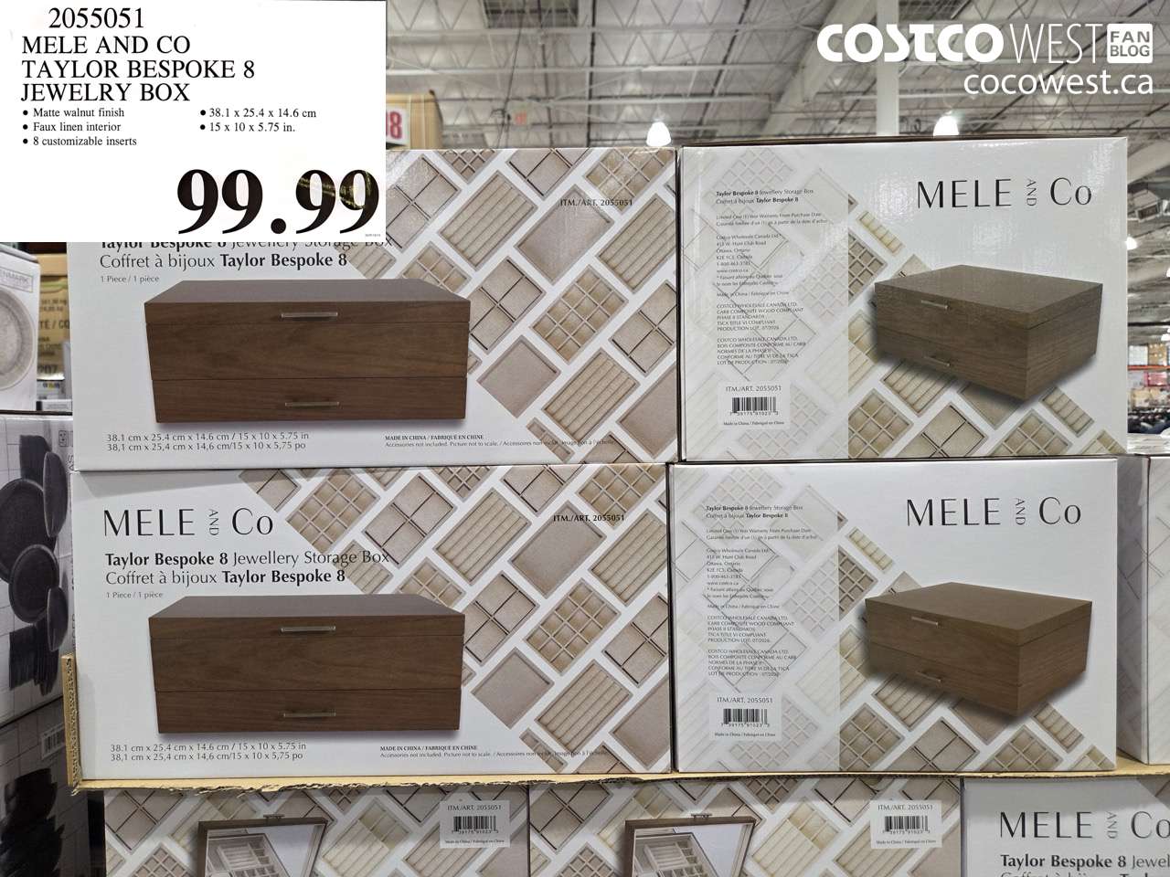 2055051 MELE AND CO TAYLOR BESPOKE 8 JEWELRY BOX $99.99