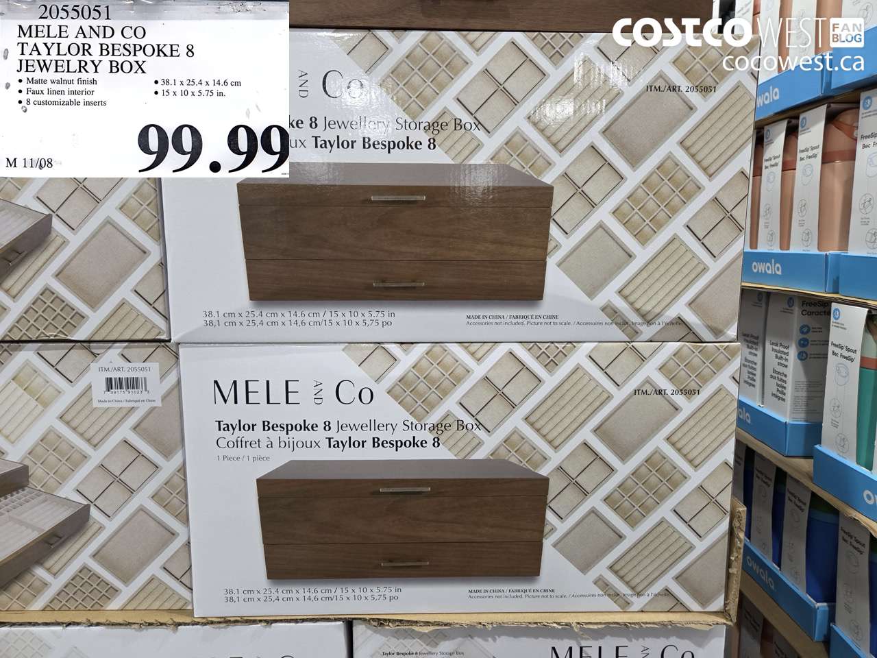 2055051 MELE AND CO TAYLOR BESPOKE 8 JEWELRY BOX $99.99