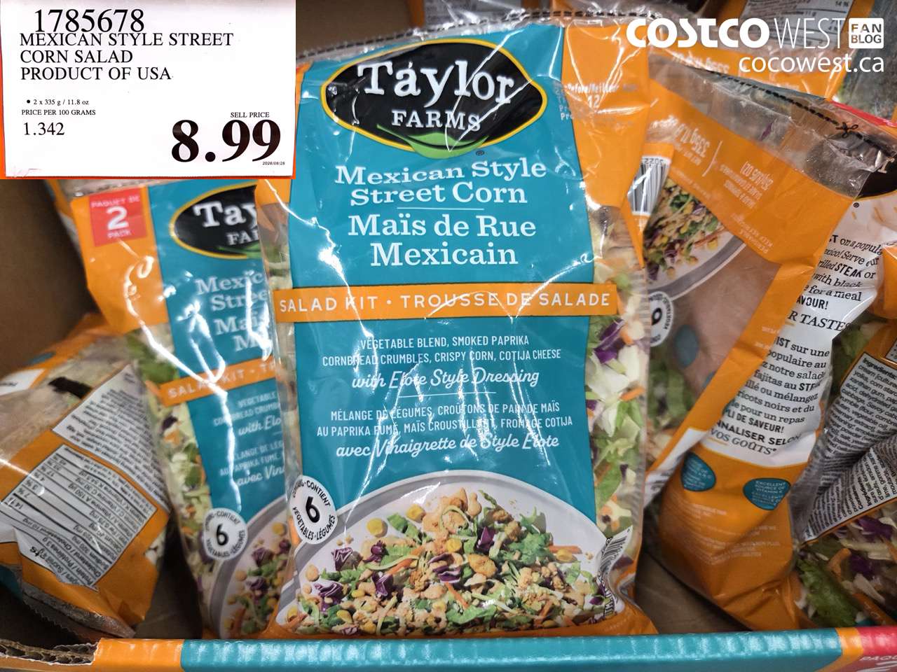 1785678 MEXICAN STYLE STREET CORN SALAD PRODUCT OF USA $8.99