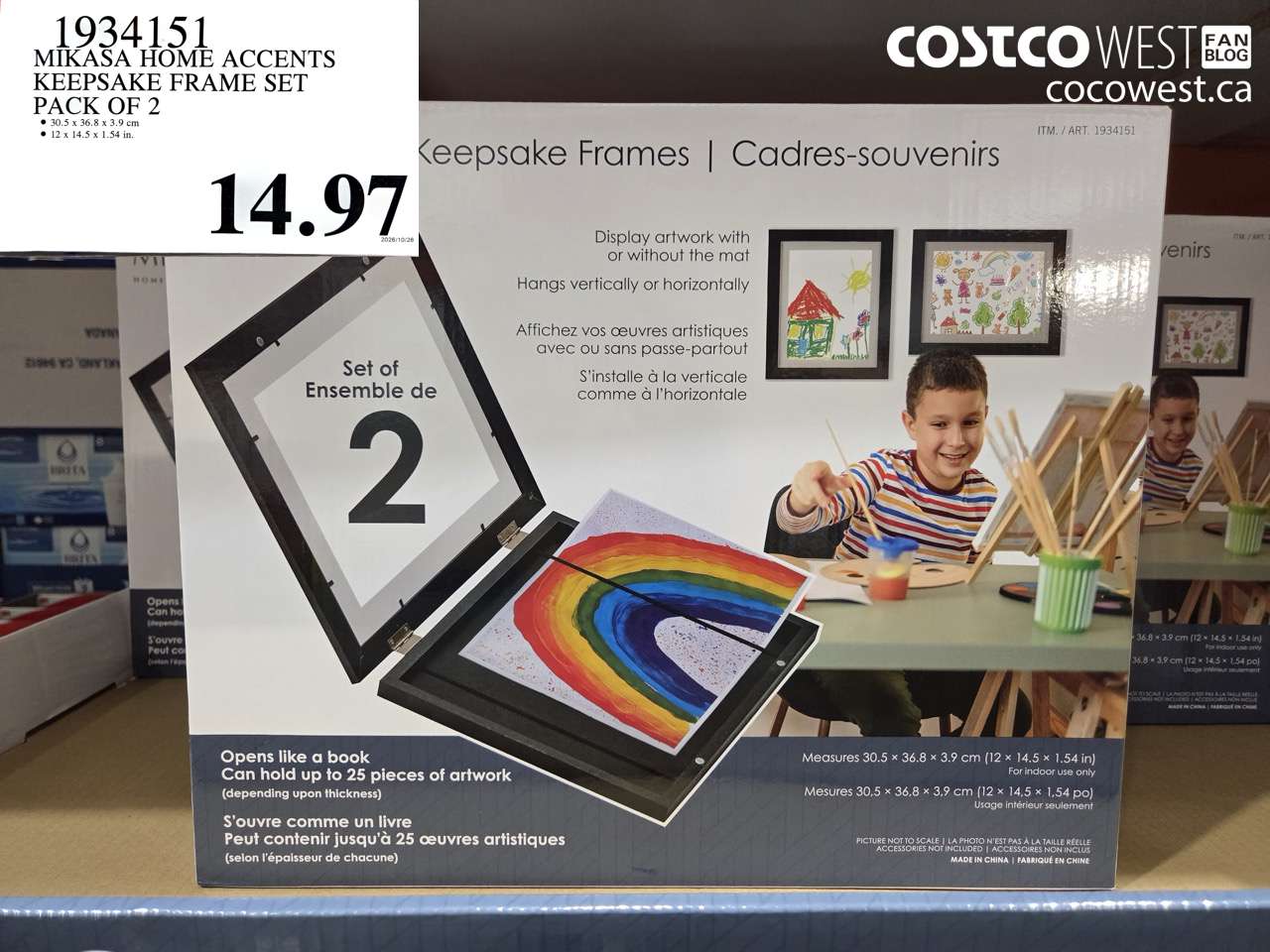 1934151 MIKASA HOME ACCENTS KEEPSAKE FRAME SET PACK OF 2 $14.97