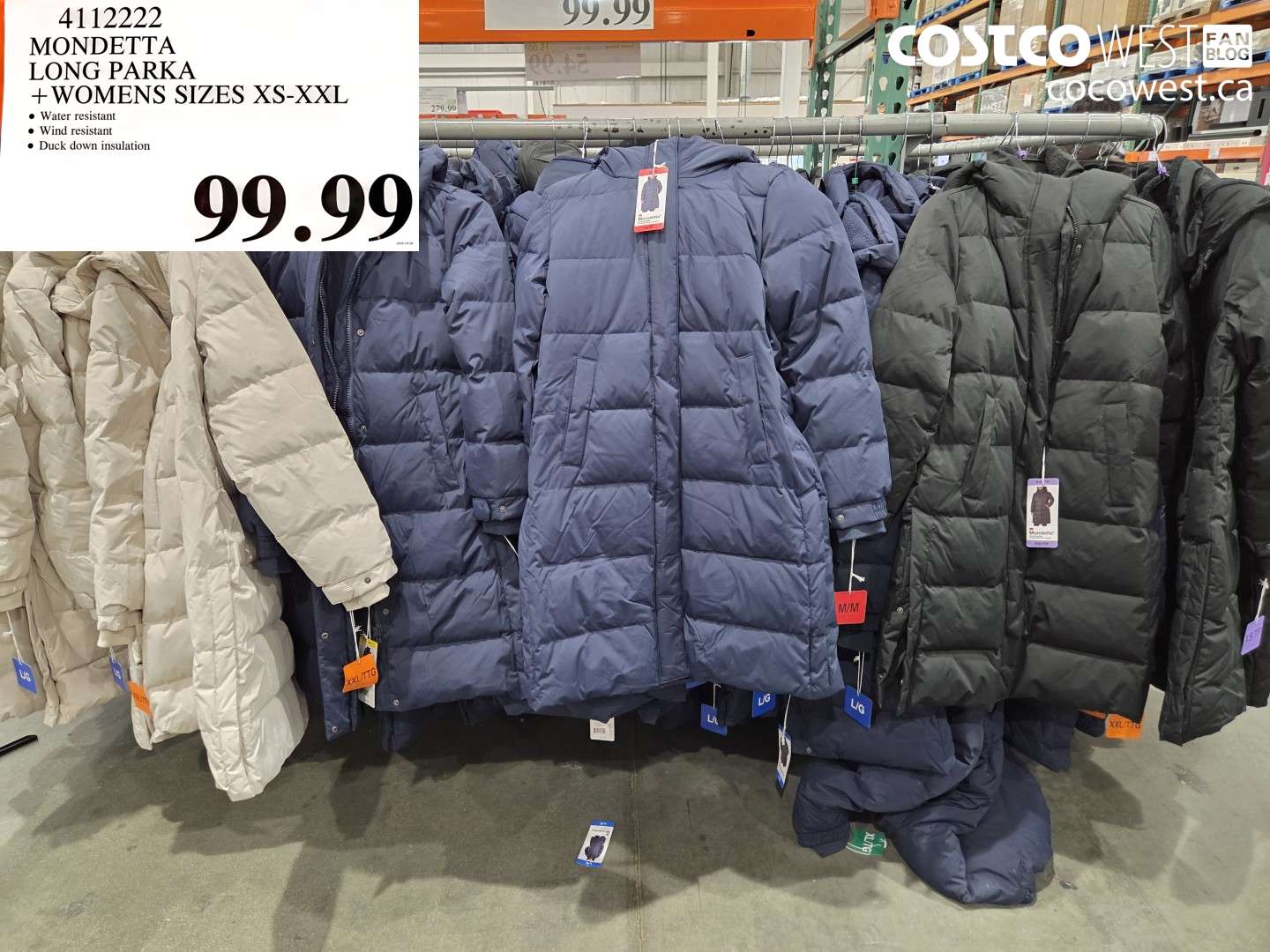 4112222 MONDETTA LONG PARKA WOMENS SIZES XS-XXL $99.99