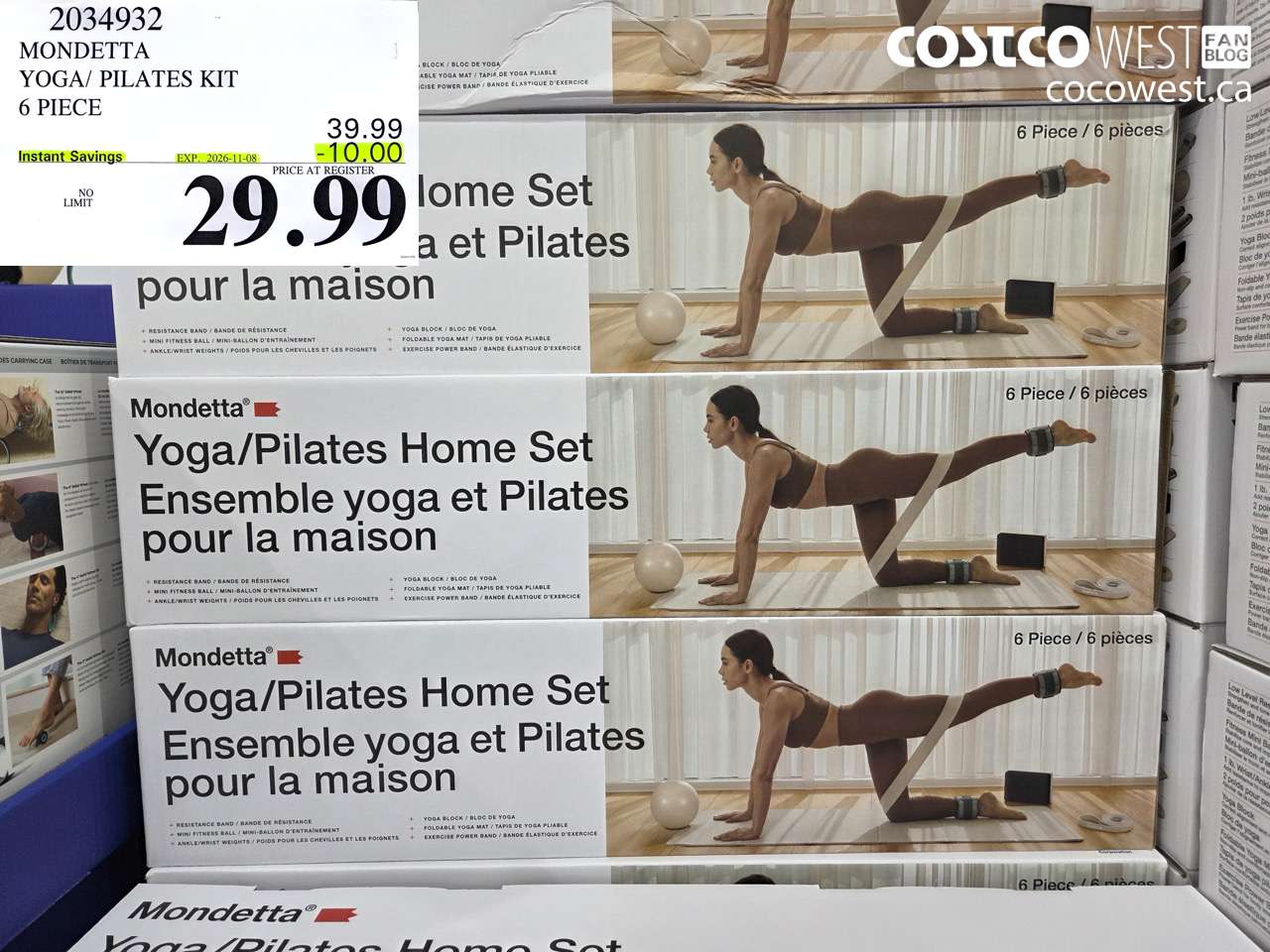 2034932 MONDETTA YOGA/ PILATES KIT 6 PIECE ($10.00 INSTANT SAVINGS EXPIRES ON 2026-11-08) $29.99