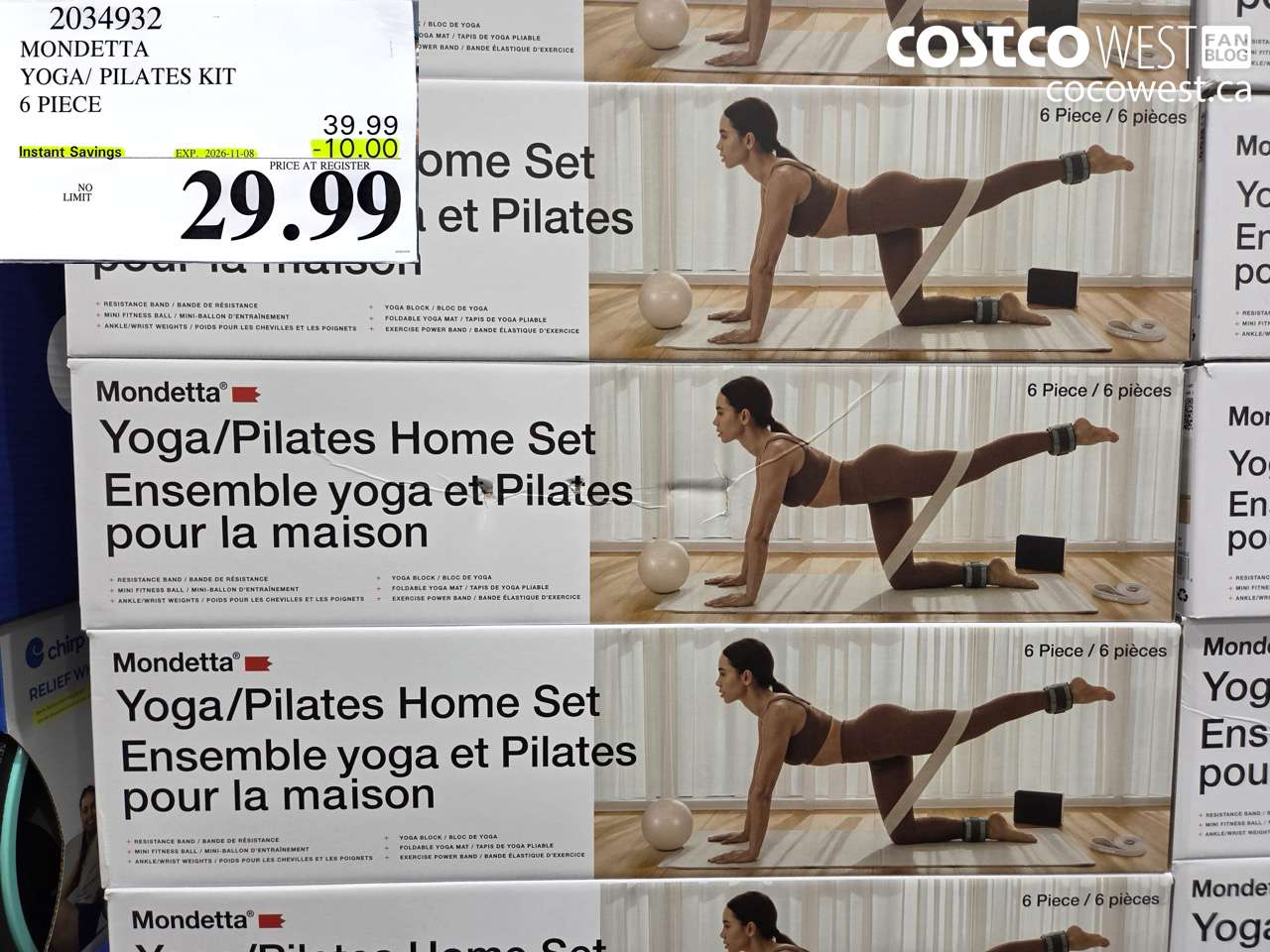 2034932 MONDETTA YOGA/ PILATES KIT 6 PIECE ($10.00 INSTANT SAVINGS EXPIRES ON 2026-11-08) $29.99