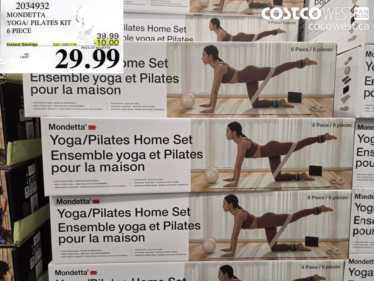 2034932 MONDETTA YOGA/ PILATES KIT 6 PIECE ($10.00 INSTANT SAVINGS EXPIRES ON 2026-11-08) $29.99