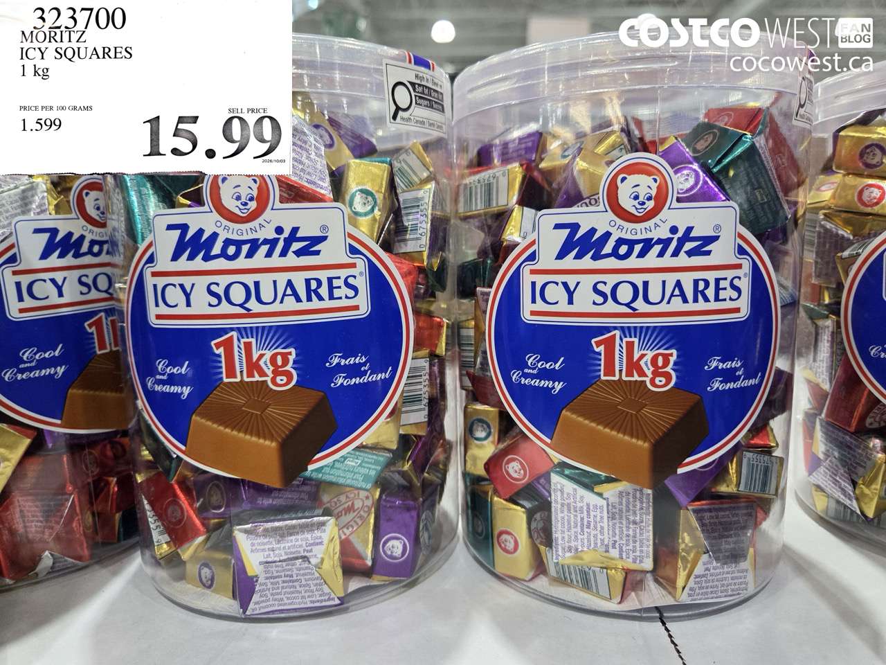 323700 MORITZ ICY SQUARES 1 KG $15.99