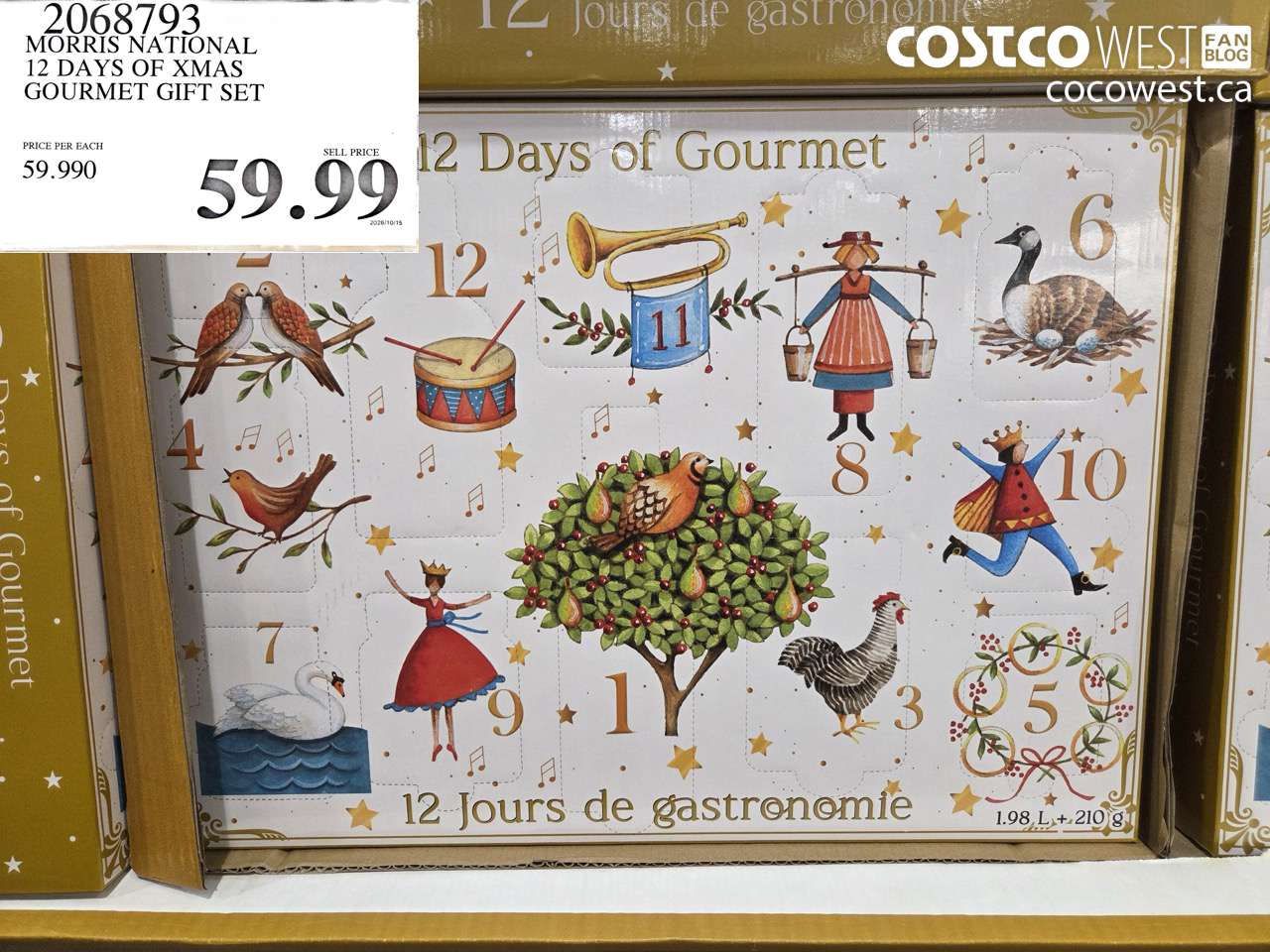 2068793 MORRIS NATIONAL 12 DAYS OF XMAS GOURMET GIFT SET $59.99