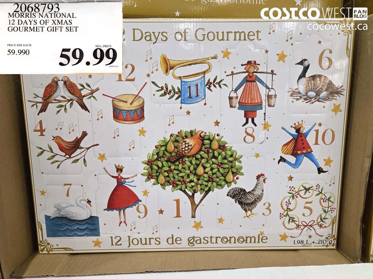 2068793 MORRIS NATIONAL 12 DAYS OF XMAS GOURMET GIFT SET $59.99