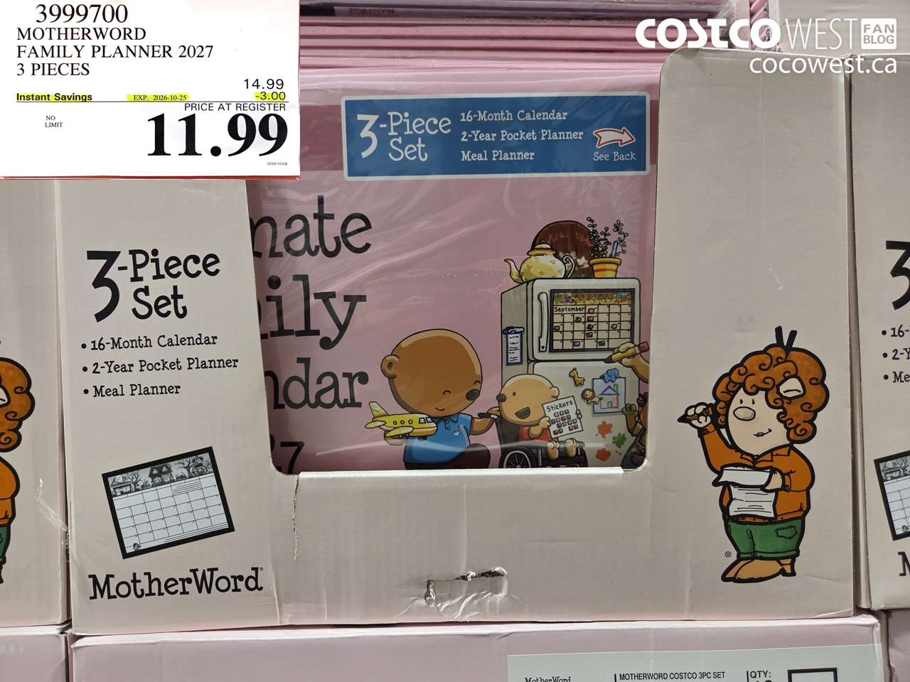 39999700 MOTHERWORD FAMILY PLANNER 2027 3 PIECES ($3.00 INSTANT SAVINGS EXPIRES ON 2026-10-25) $11.99