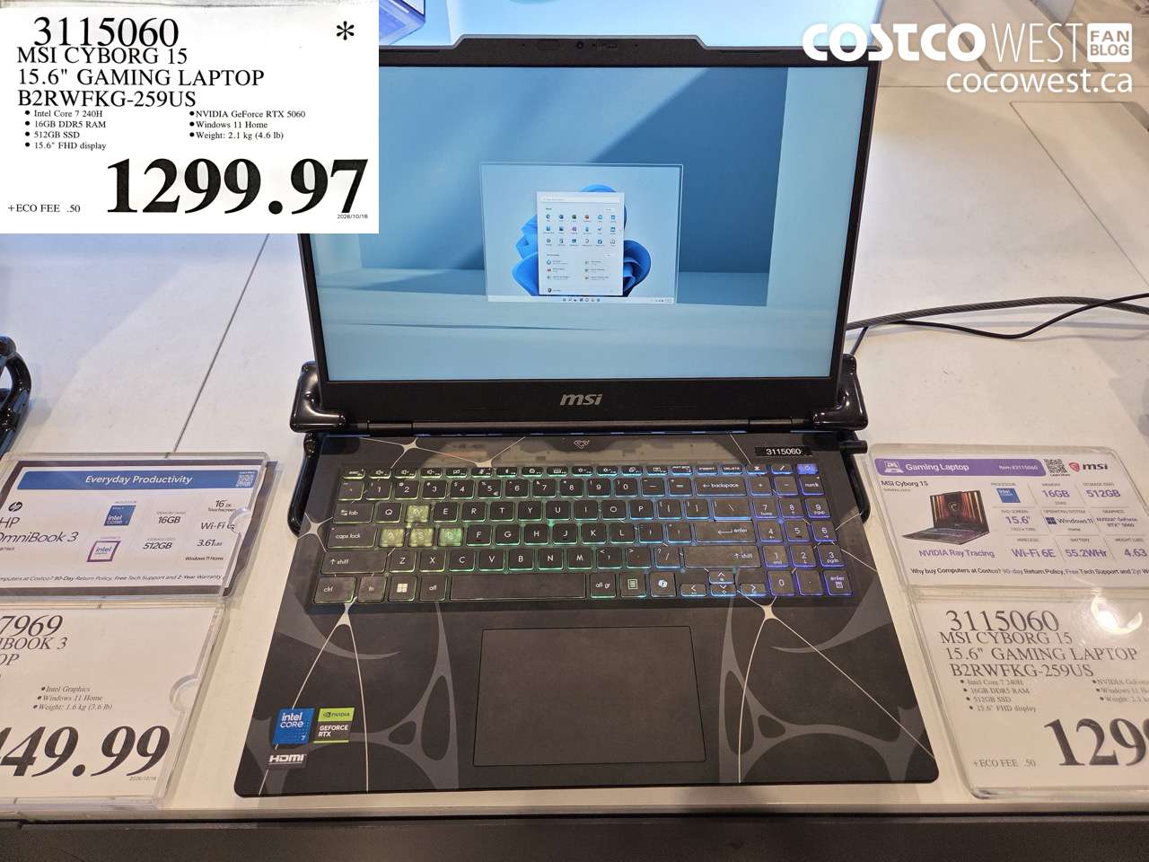 3115060 MSI CYBORG 15 15.6