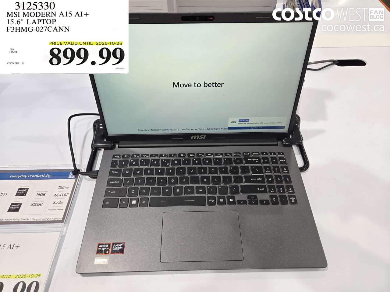 3125330 MSI MODERN A15 AI+ 15.6
