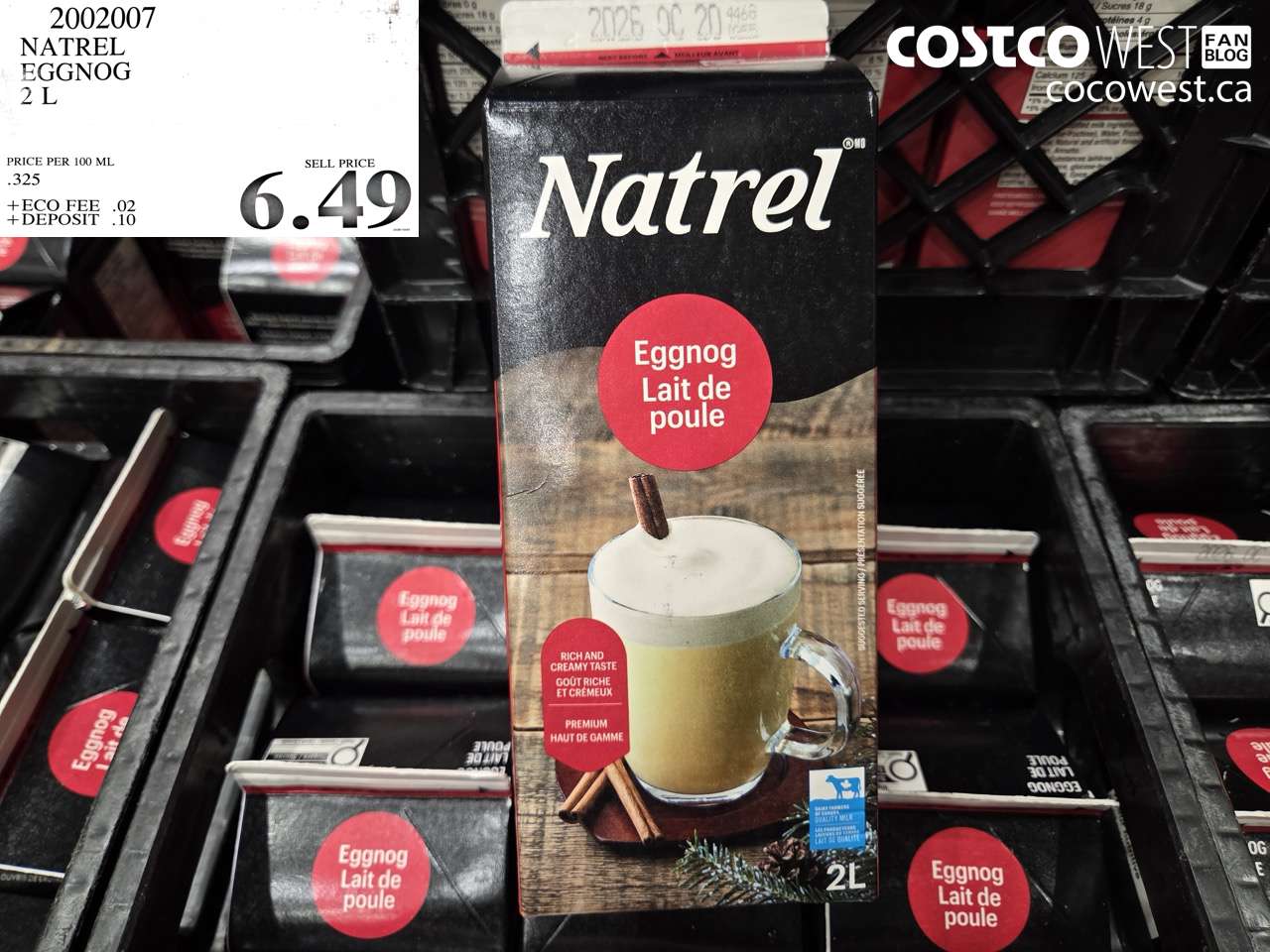 2002007 NATREL EGGNOG 2 L $6.49