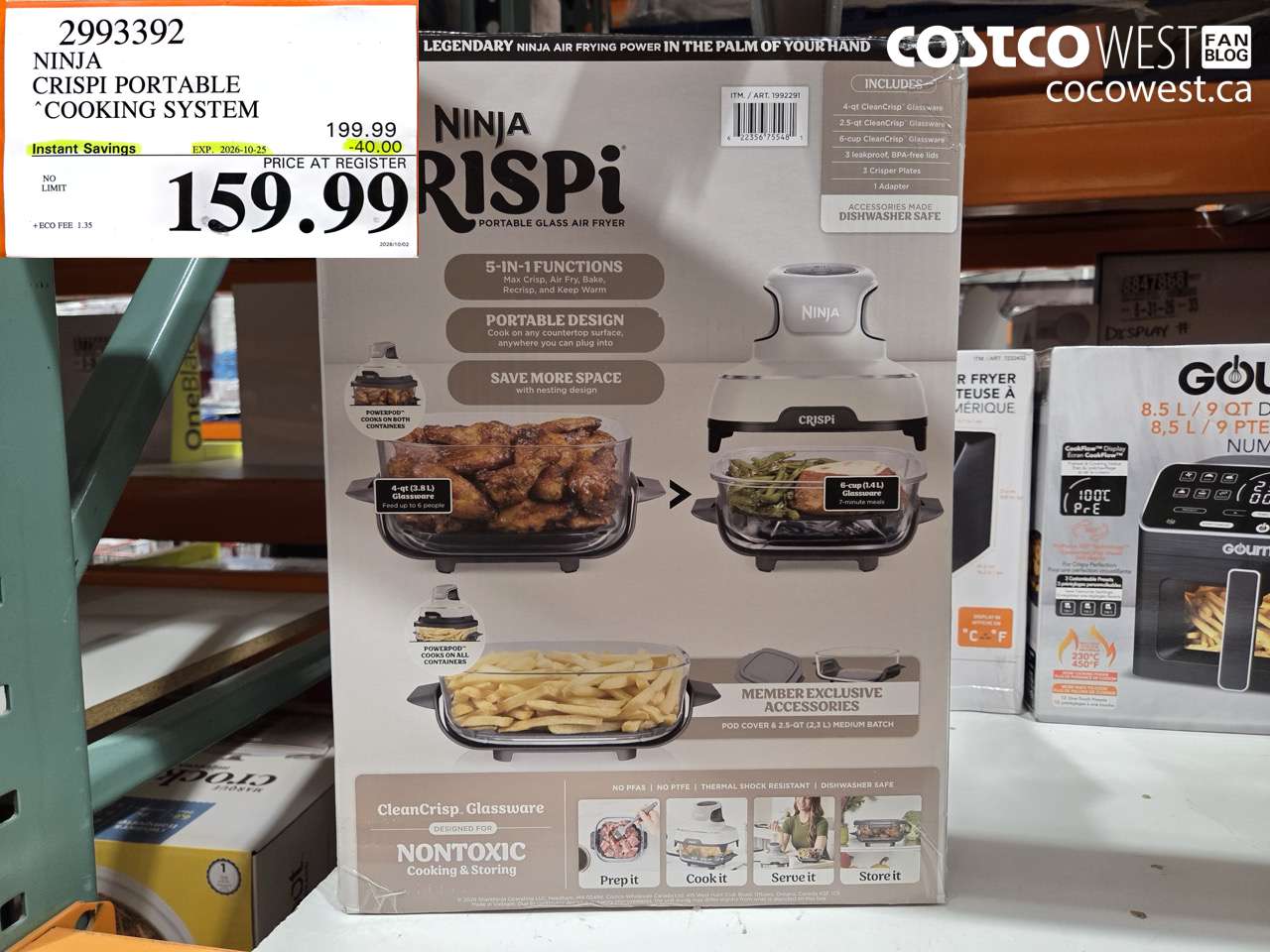 2993392 NINJA CRISPI PORTABLE COOKING SYSTEM ($40.00 INSTANT SAVINGS EXPIRES ON 2026-10-25) $159.99