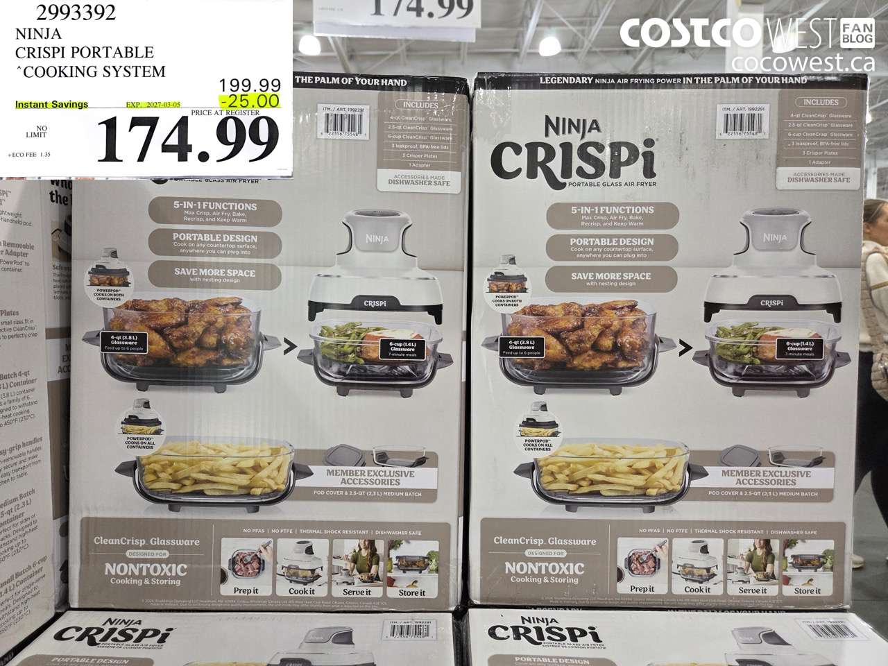 2993392 NINJA CRISPI PORTABLE COOKING SYSTEM ($25.00 INSTANT SAVINGS EXPIRES ON 2027-03-05) $174.99