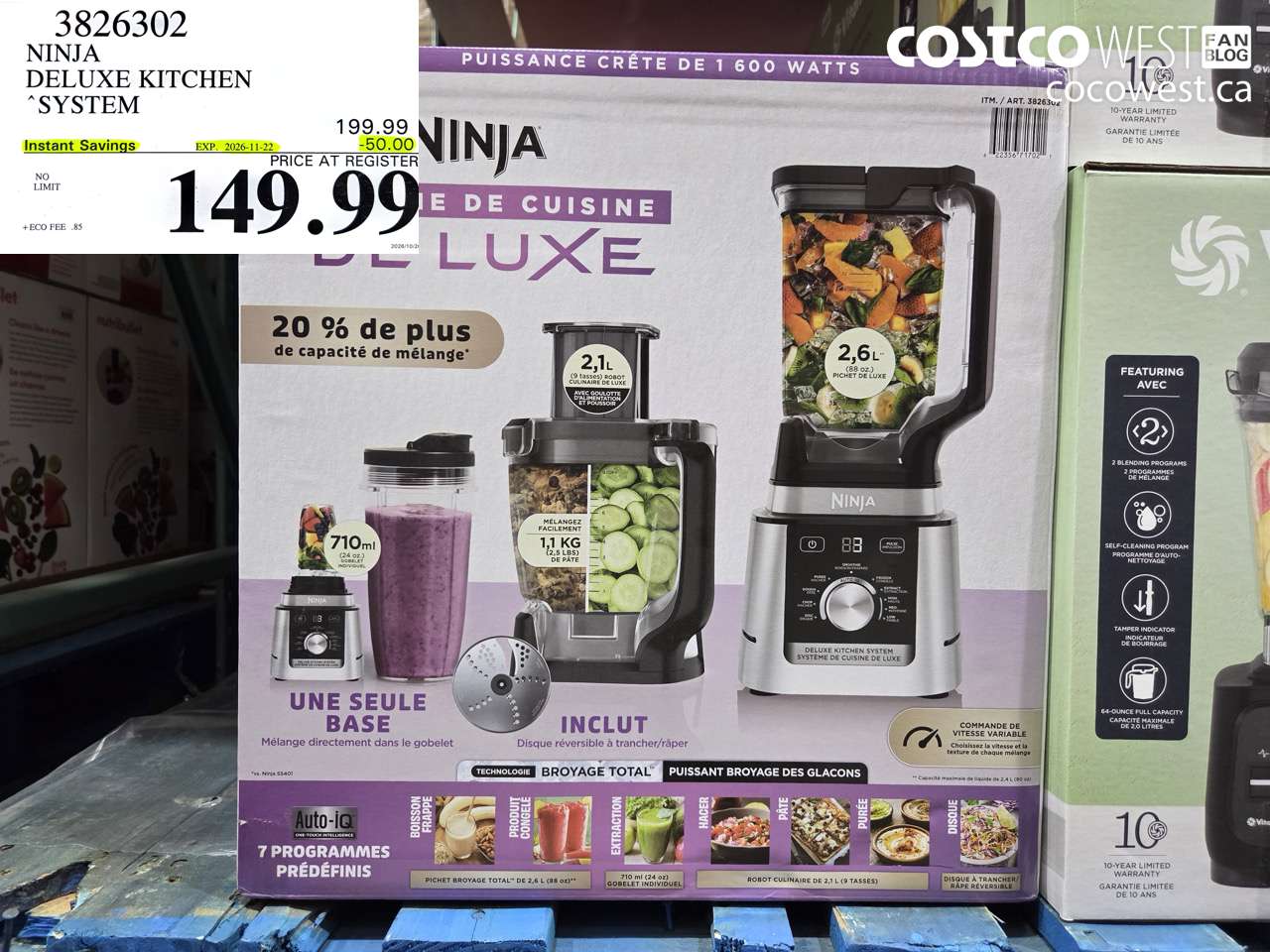 3826302 NINJA DELUXE KITCHEN SYSTEM ($50.00 INSTANT SAVINGS EXPIRES ON 2026-11-22) $149.99