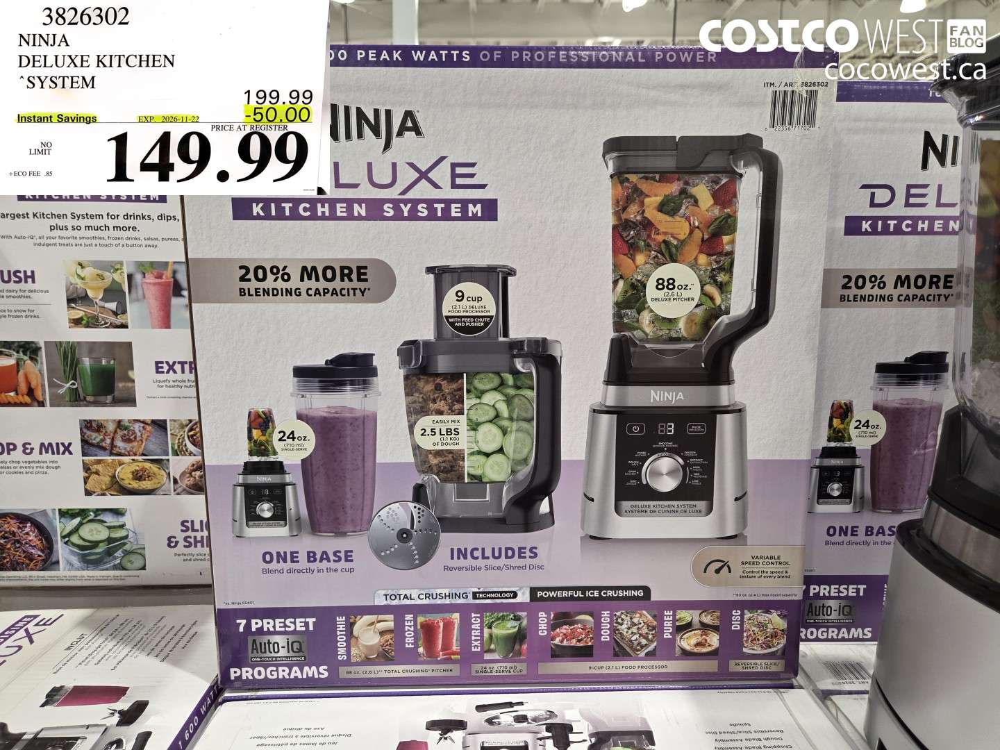 3826302 NINJA DELUXE KITCHEN SYSTEM ($50.00 INSTANT SAVINGS EXPIRES ON 2026-11-22) $149.99