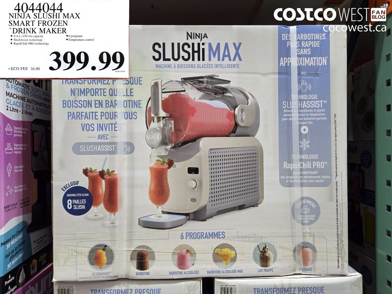 4044044 NINJA SLUSHI MAX SMART FROZEN DRINK MAKER $399.99