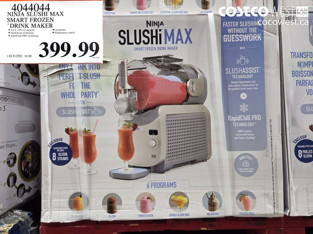 4044044 NINJA SLUSHI MAX SMART FROZEN DRINK MAKER $399.99
