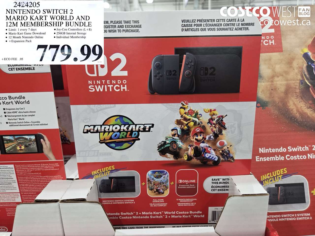 2424205 NINTENDO SWITCH 2 MARIO KART WORLD AND 12M MEMBERSHIP BUNDLE $779.99