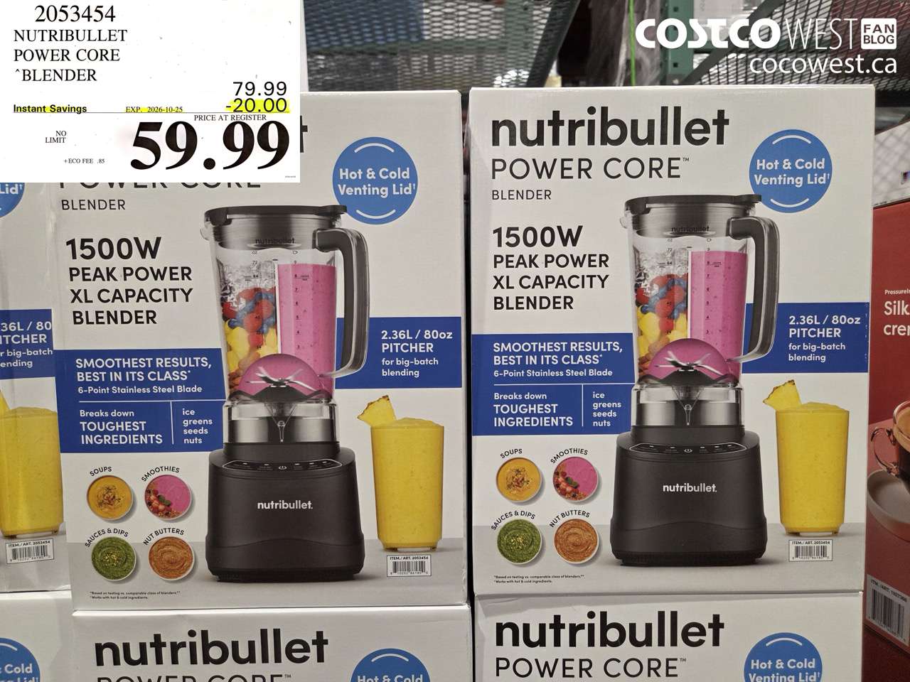 2053454 NUTRIBULLET POWER CORE BLENDER ($20.00 INSTANT SAVINGS EXPIRES ON 2026-10-25) $59.99